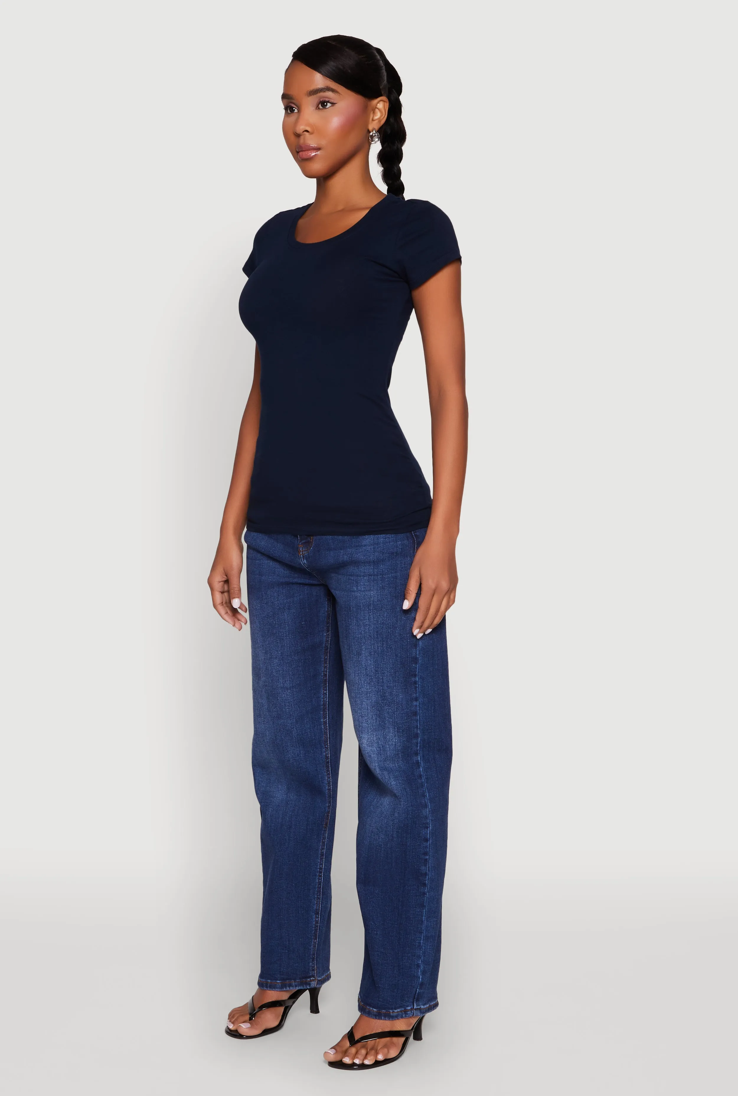 Short Sleeve Scoop Neck Tee sold by Rainbow product image thumbnail 5