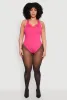 Plus Size Ribbed Notch Neck Tank Bodysuit sold by Rainbow
