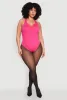 Plus Size Ribbed Notch Neck Tank Bodysuit sold by Rainbow