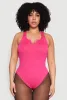 Plus Size Ribbed Notch Neck Tank Bodysuit sold by Rainbow
