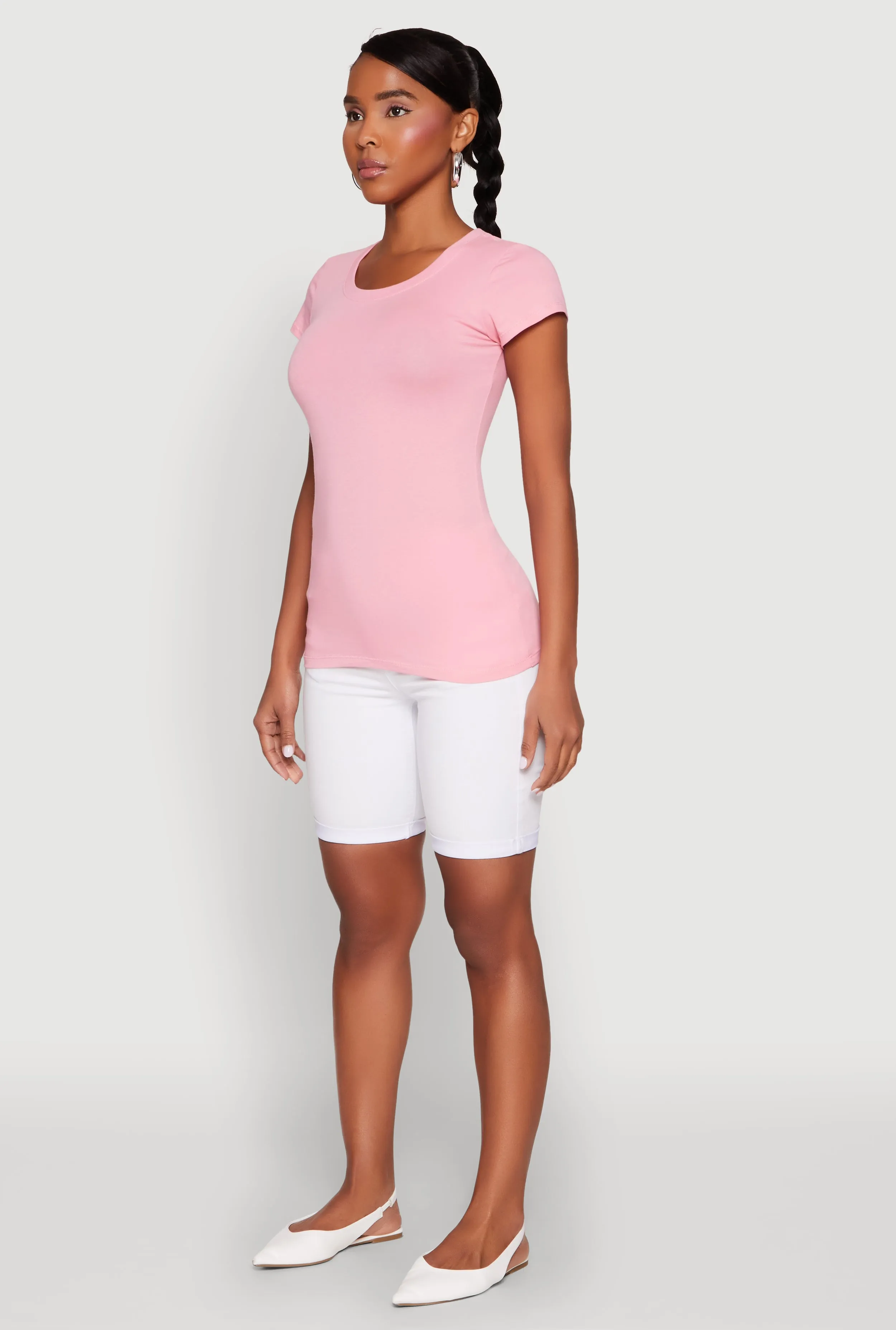 Short Sleeve Scoop Neck Tee sold by Rainbow product image thumbnail 5