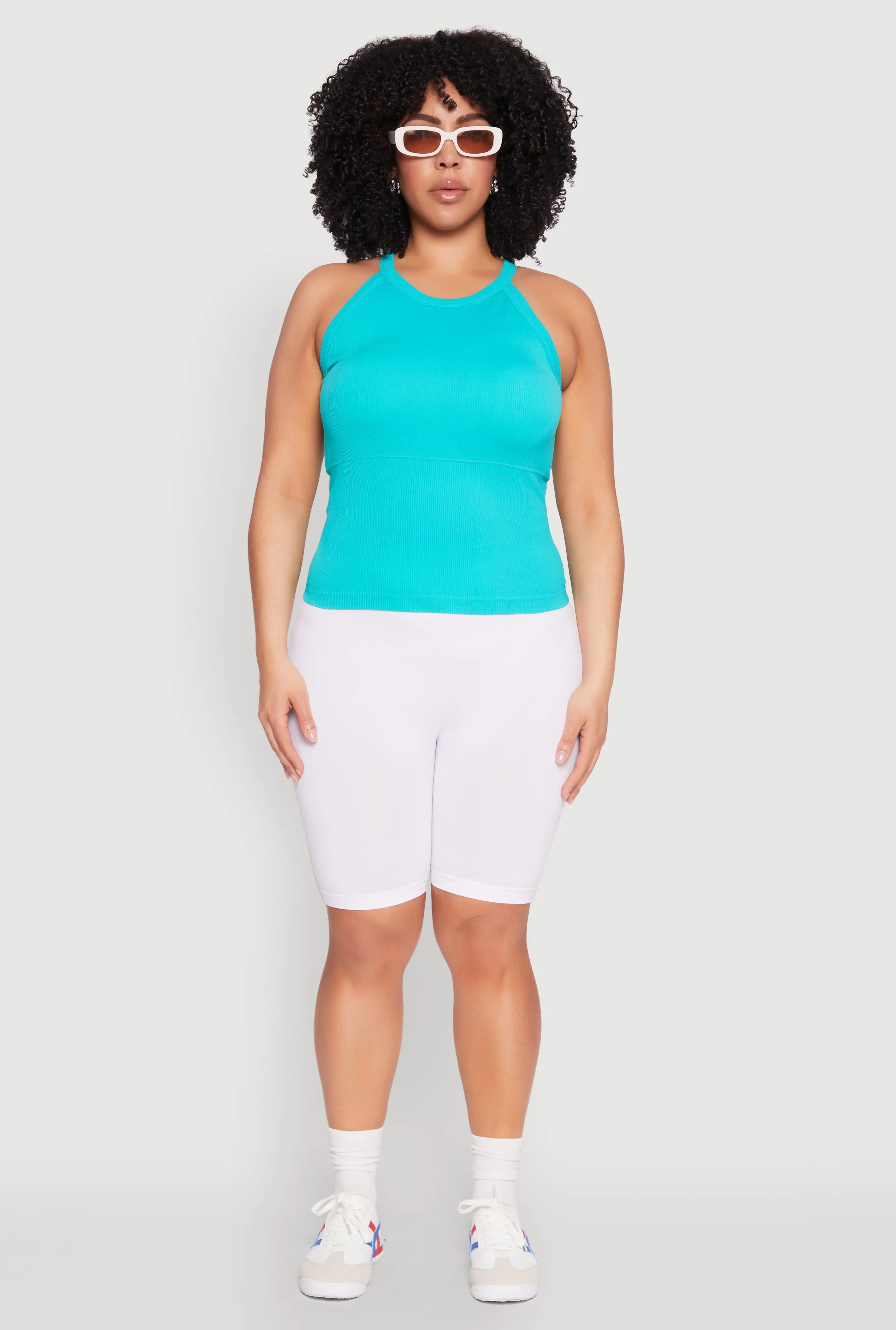 Plus Size Seamless High Neck Tank Top sold by Rainbow product image thumbnail 3