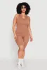 Plus Size Seamless Ribbed Notch Neck Tank Top sold by Rainbow