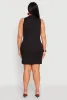Plus Size Ribbed Knit Mock Neck Tank Dress sold by Rainbow