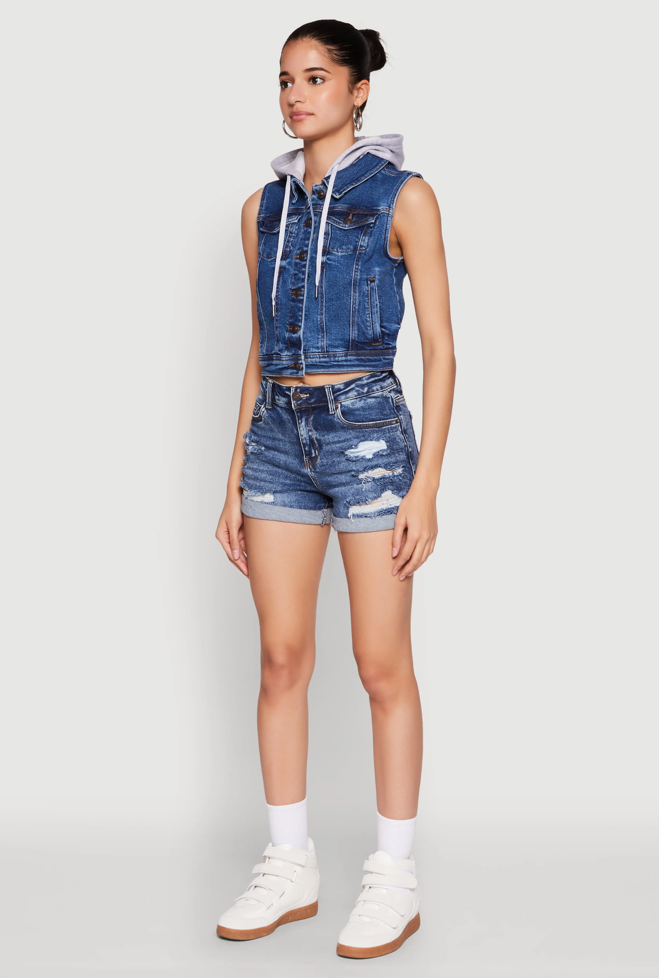 WAX Hooded Denim Vest sold by Rainbow product image thumbnail 5