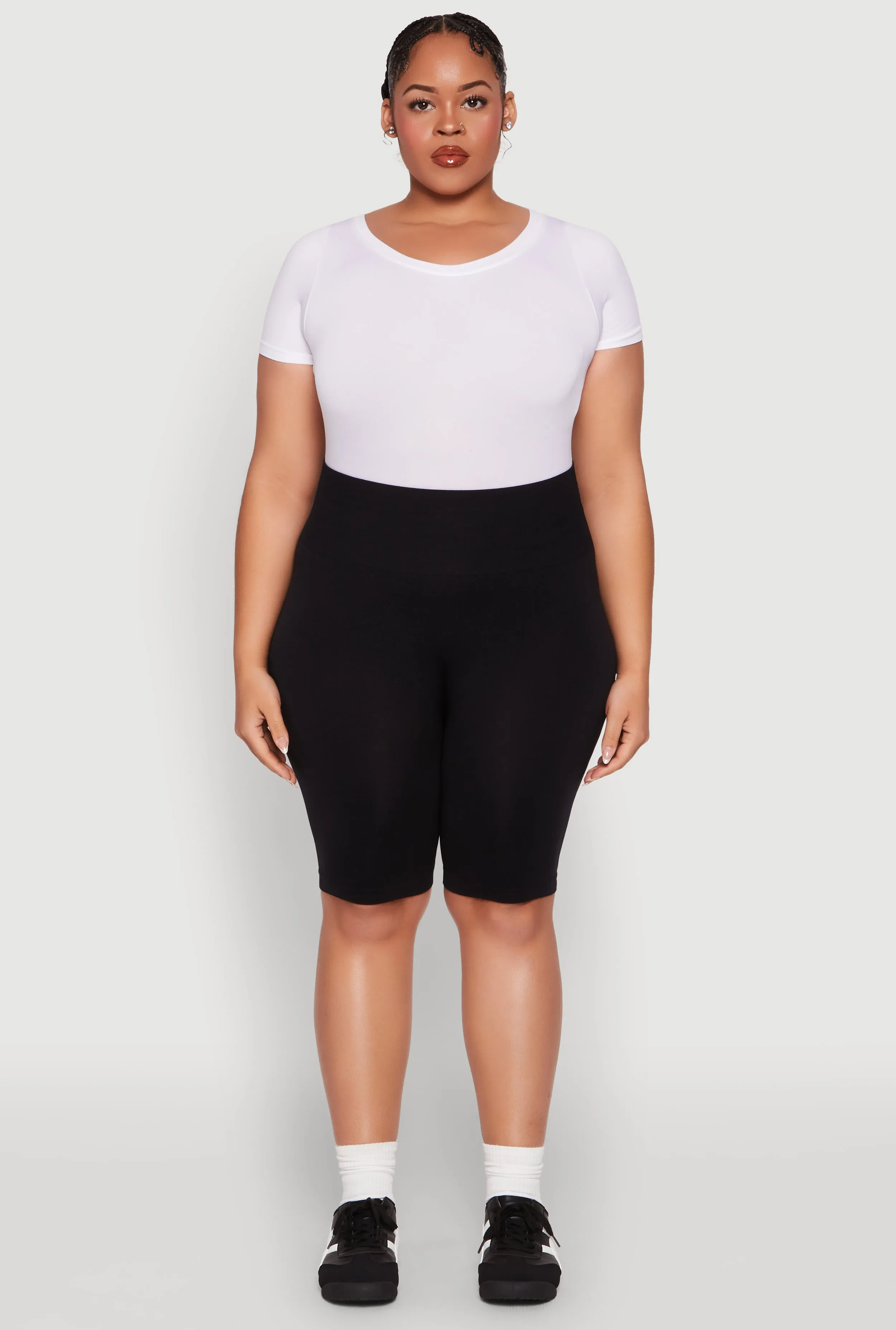 Plus Size Seamless High Waisted Bike Shorts sold by Rainbow