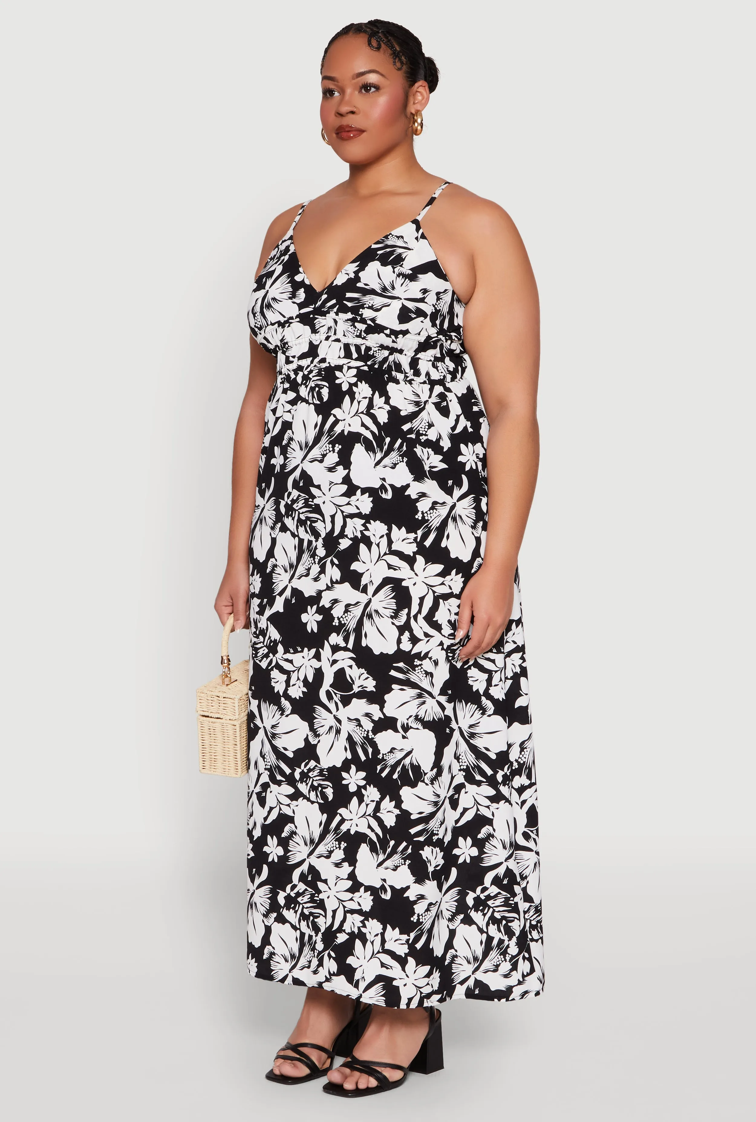 Plus Size Airy Floral Print Maxi Dress sold by Rainbow product image thumbnail 3