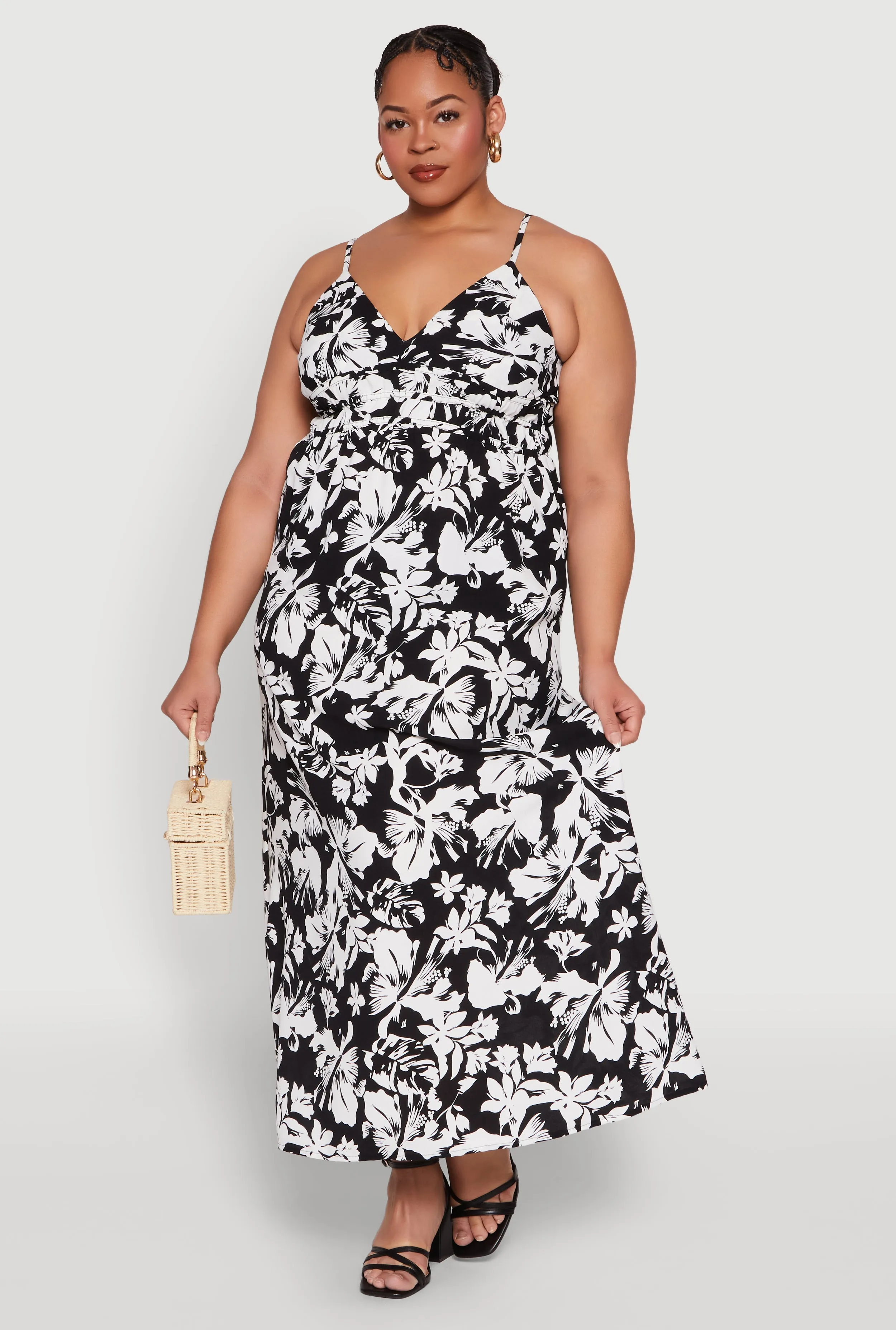 Plus Size Airy Floral Print Maxi Dress sold by Rainbow