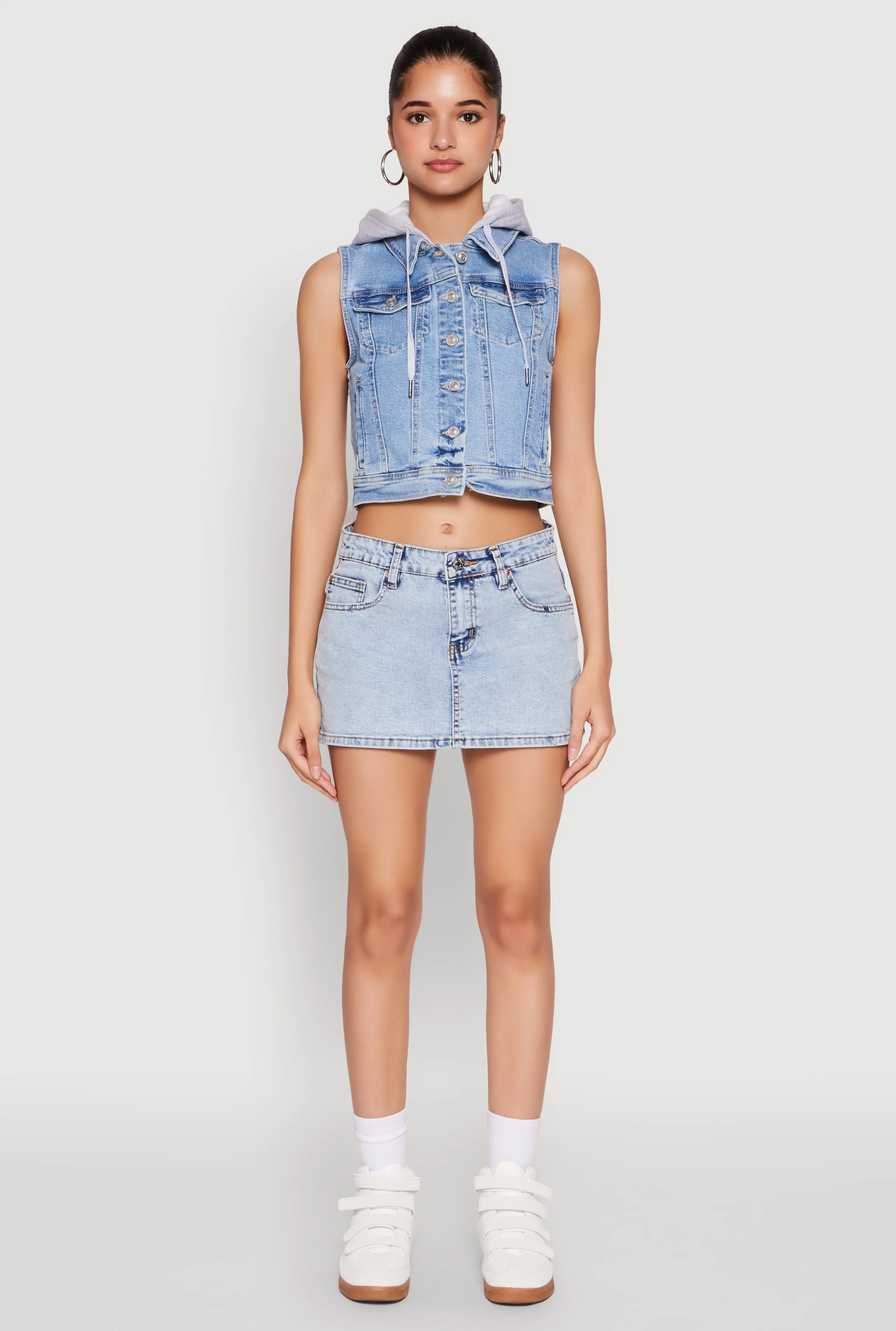 WAX Hooded Denim Vest sold by Rainbow product image thumbnail 3