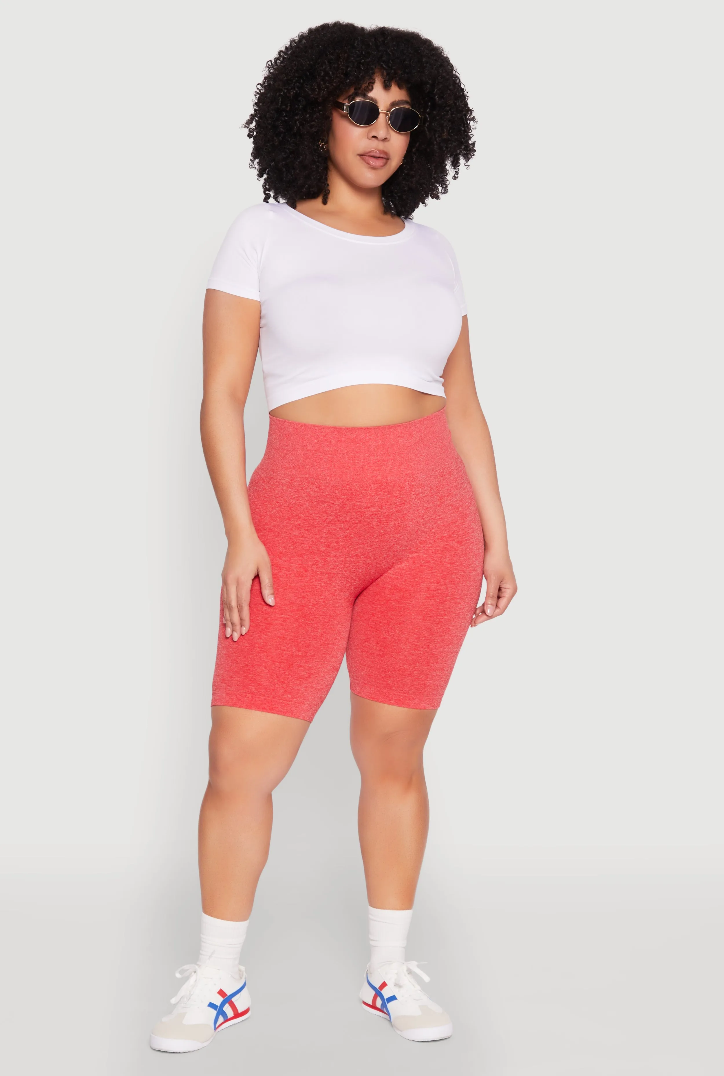 Plus Size Seamless High Waist Bike Shorts sold by Rainbow product image thumbnail 2