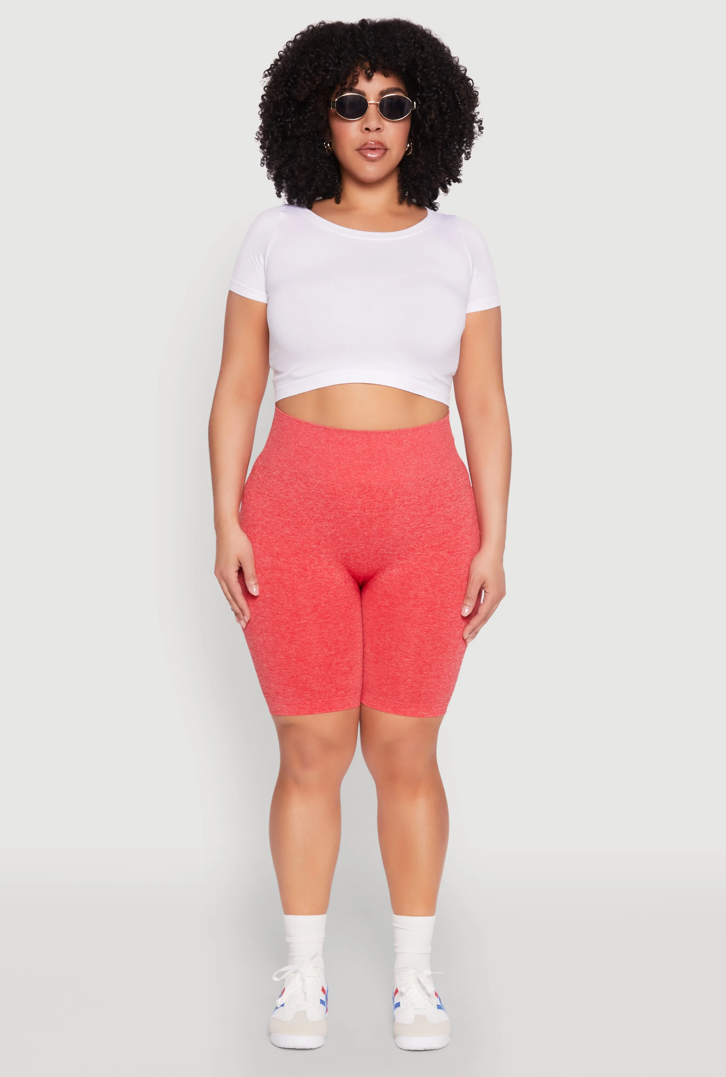 Plus Size Seamless High Waist Bike Shorts sold by Rainbow