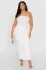 Plus Size Textured Knit High Waist Maxi Skirt sold by Rainbow