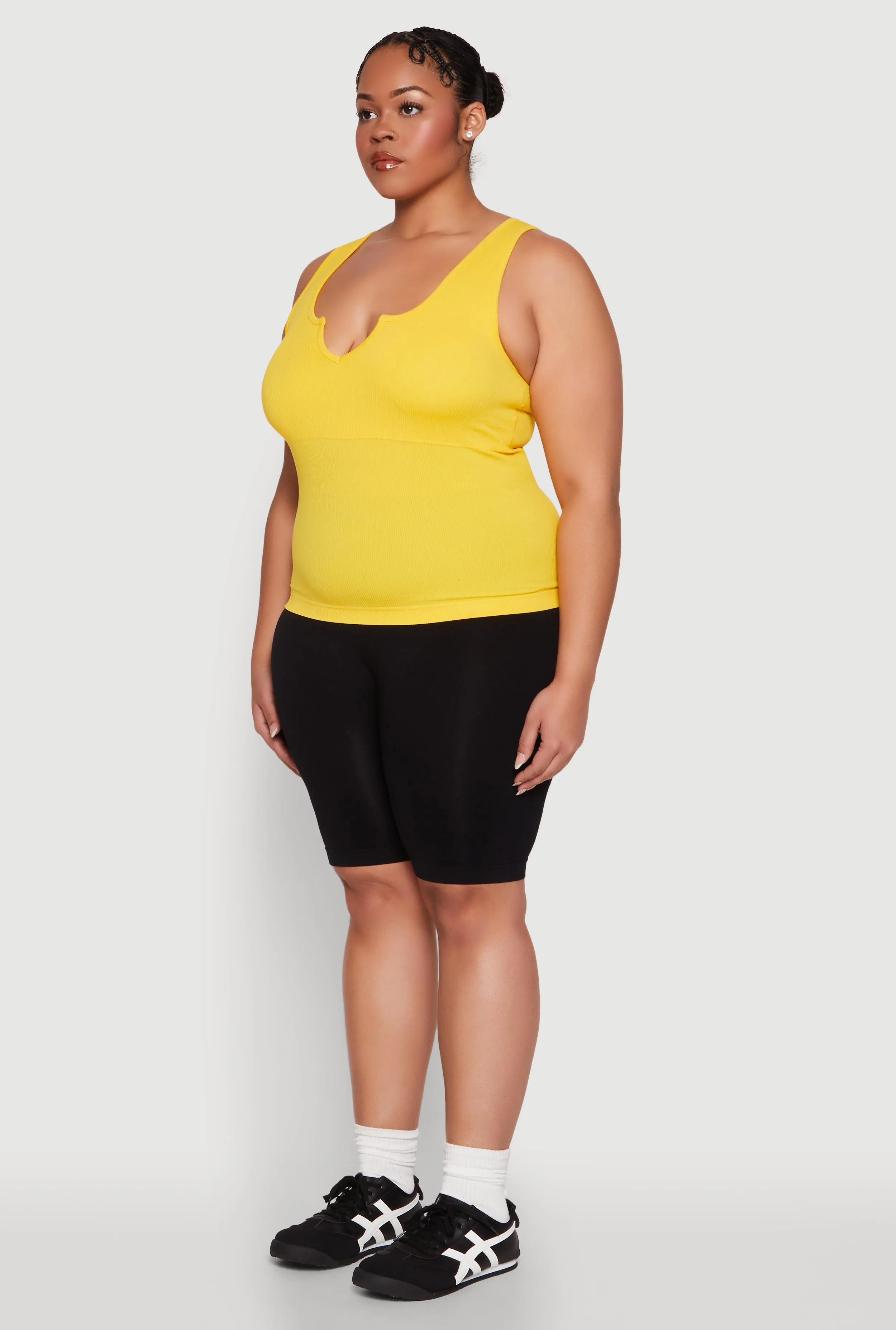 Plus Size Seamless Notch Neck Tank Top sold by Rainbow product image thumbnail 5