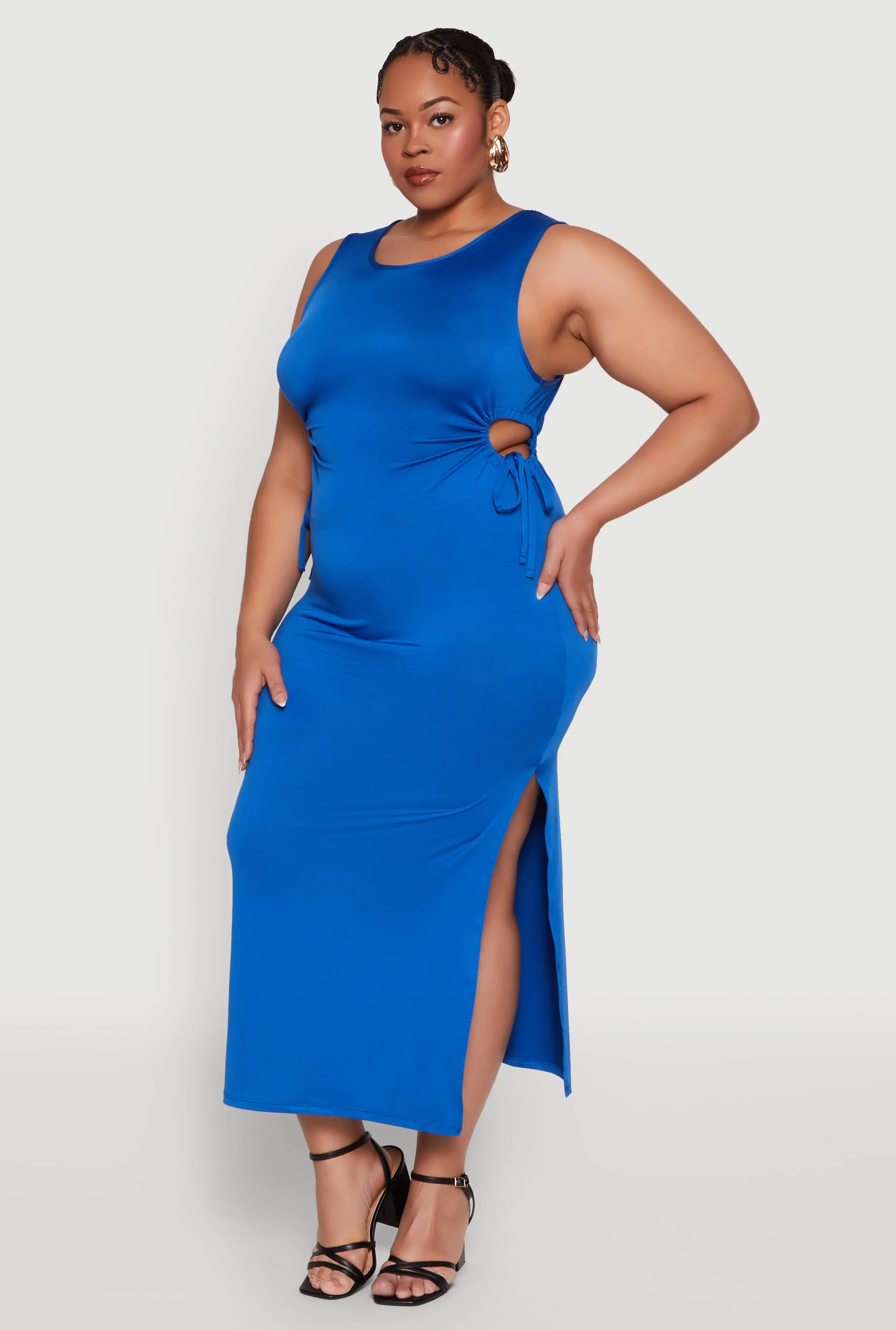 Plus Size Side Cut Out Maxi Dress sold by Rainbow