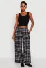 Plaid Brushed Knit Wide Leg Dress Pants sold by Rainbow