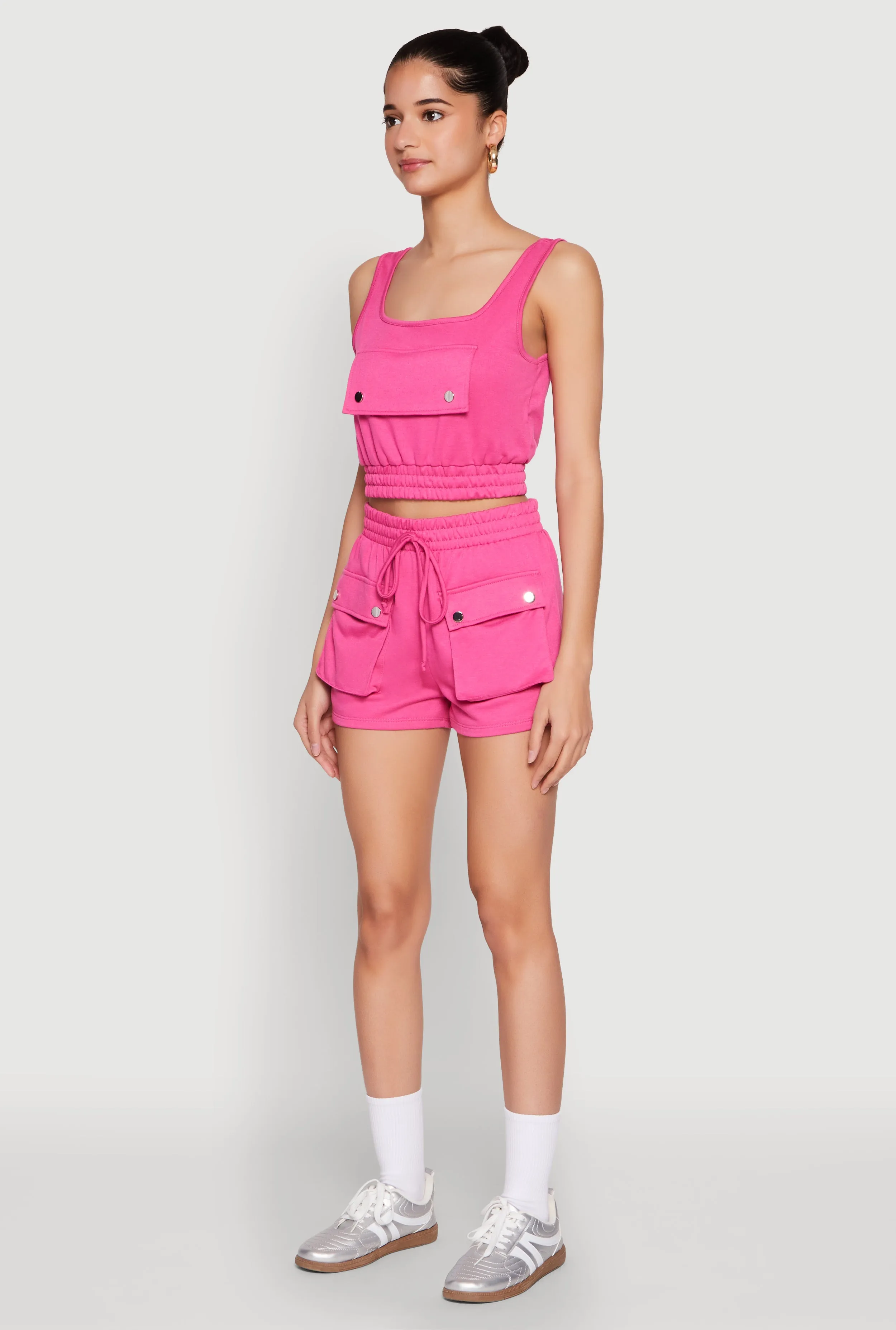 Faux Flap Pocket Crop Top sold by Rainbow product image thumbnail 5