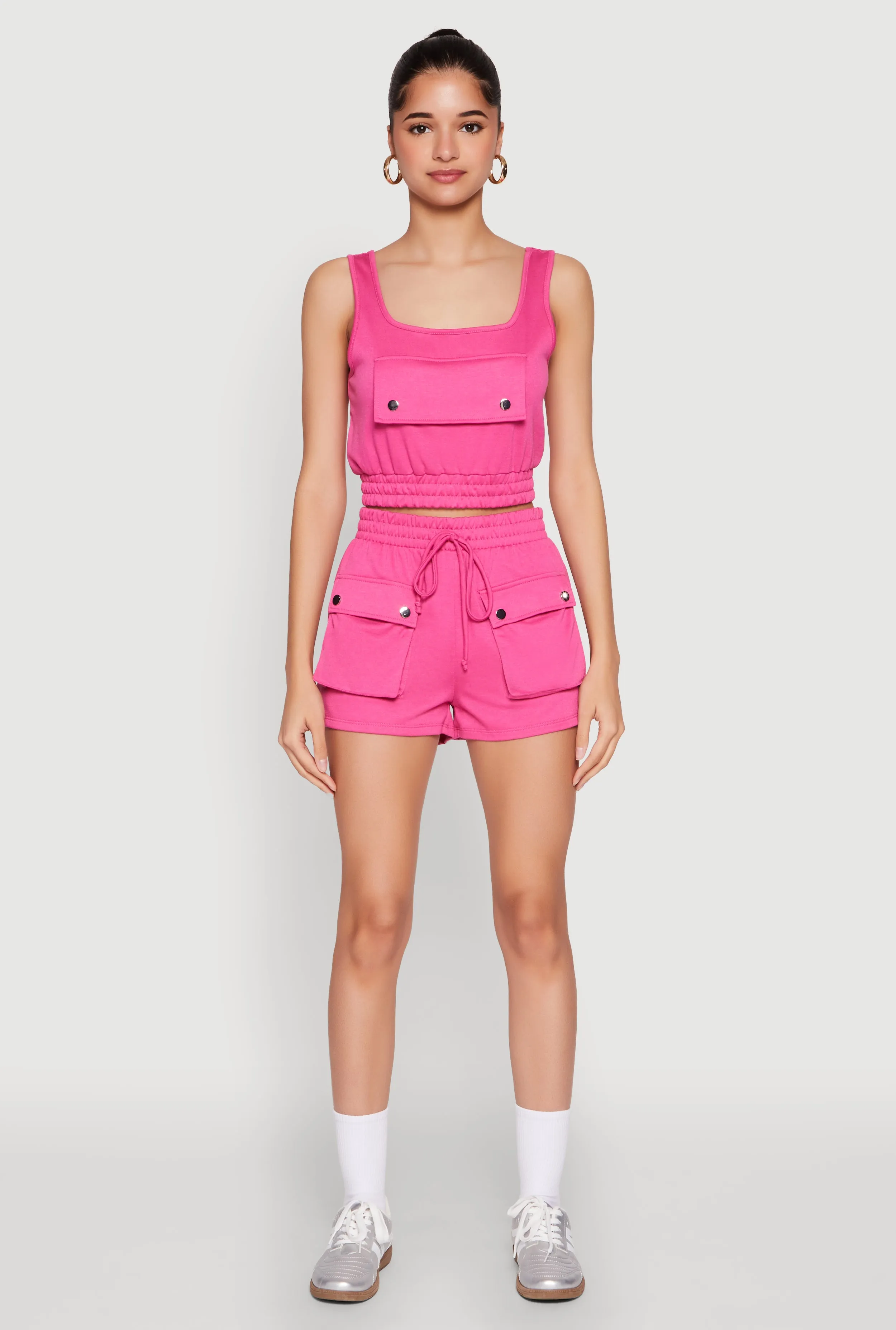 Faux Flap Pocket Crop Top sold by Rainbow product image thumbnail 3