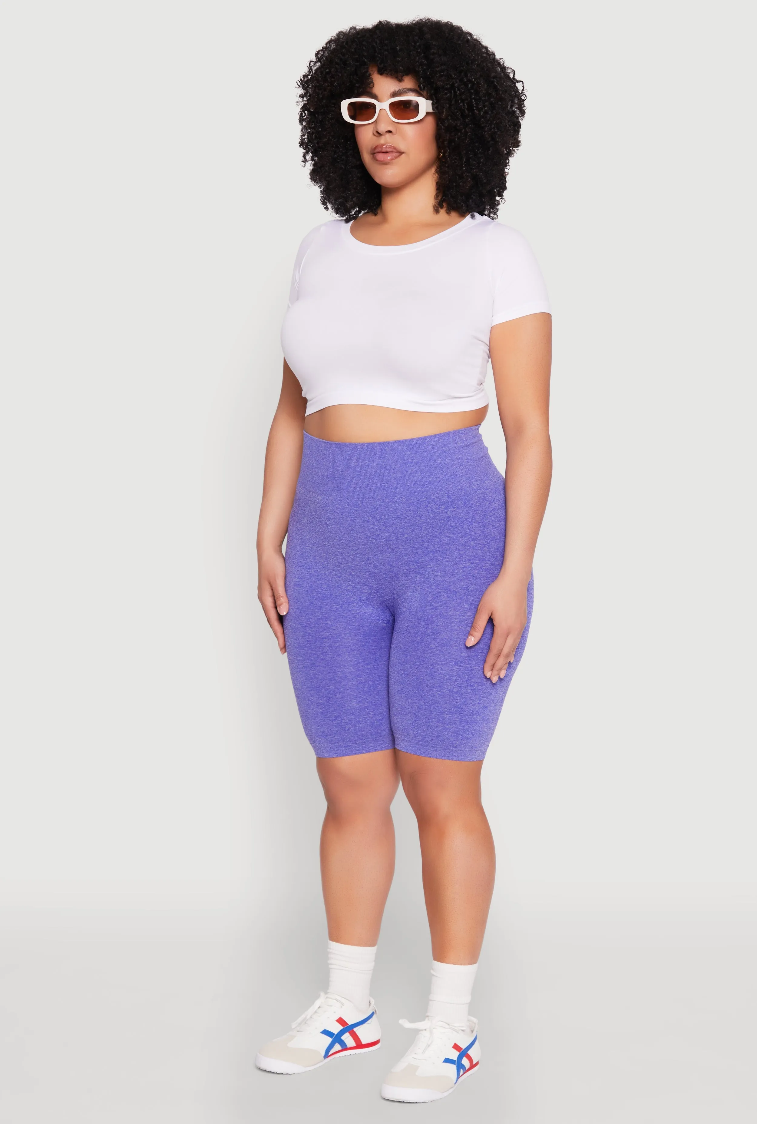 Plus Size Seamless High Waist Bike Shorts sold by Rainbow product image thumbnail 3