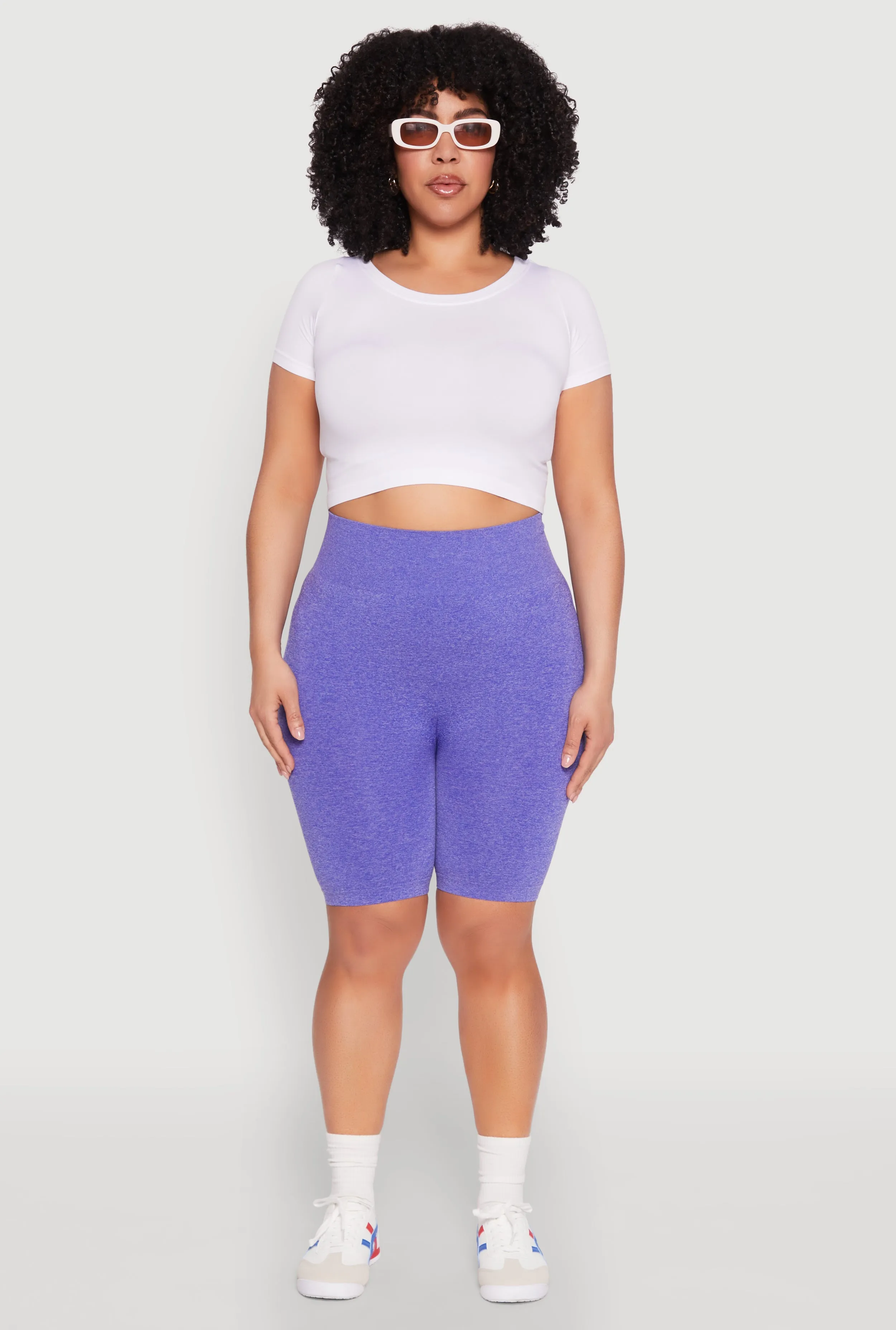 Plus Size Seamless High Waist Bike Shorts sold by Rainbow product image thumbnail 2