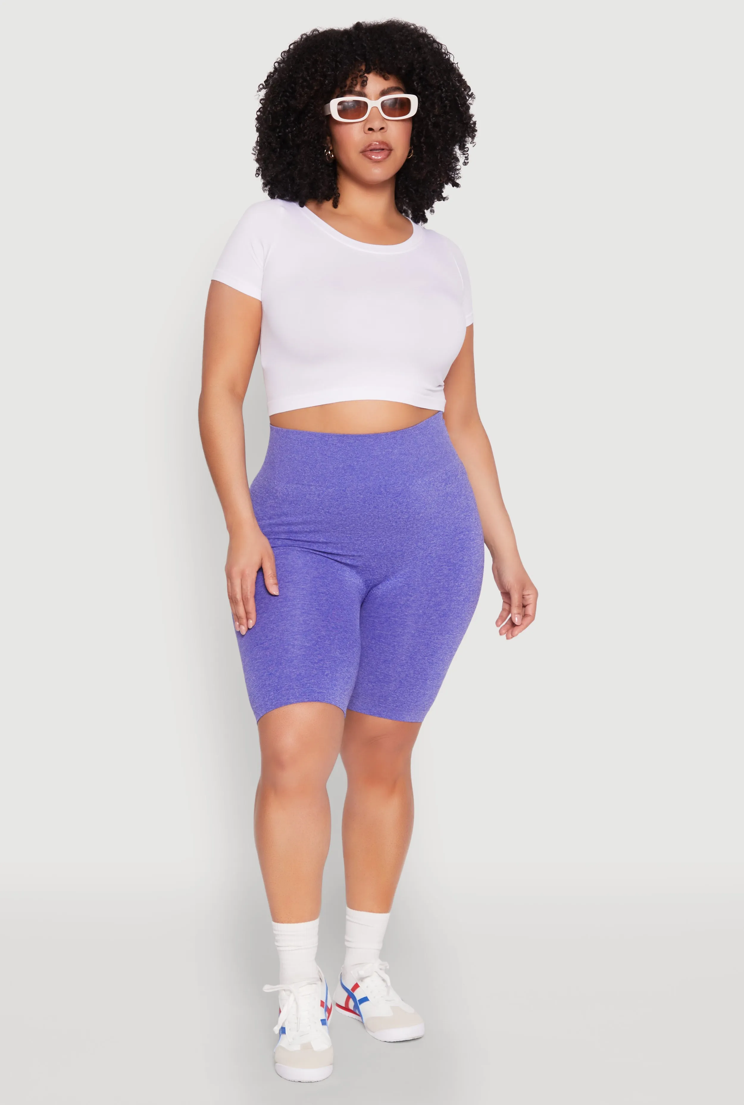 Plus Size Seamless High Waist Bike Shorts sold by Rainbow