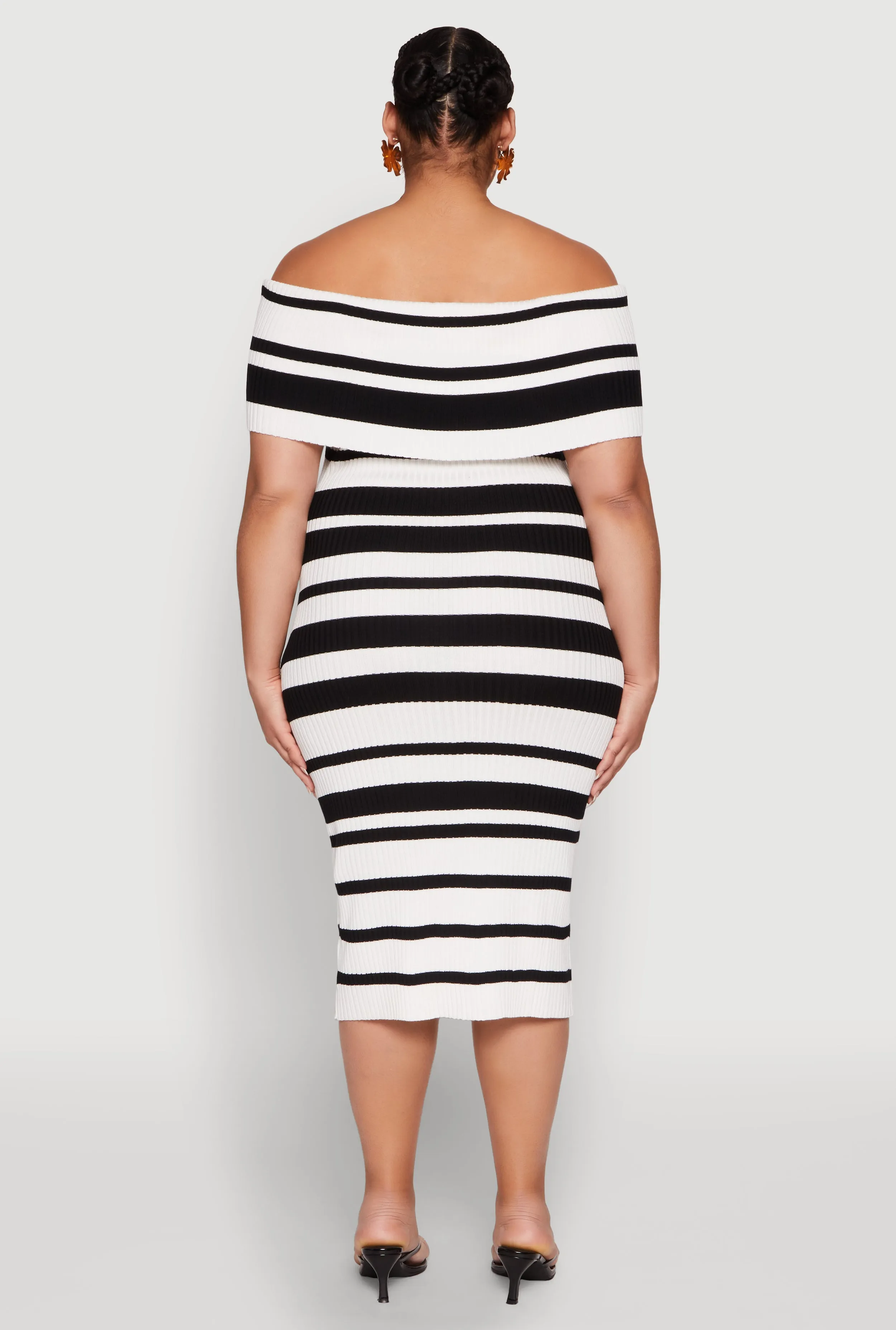 Plus Size Almost Famous Off the Shoulder Striped Dress sold by Rainbow product image thumbnail 5