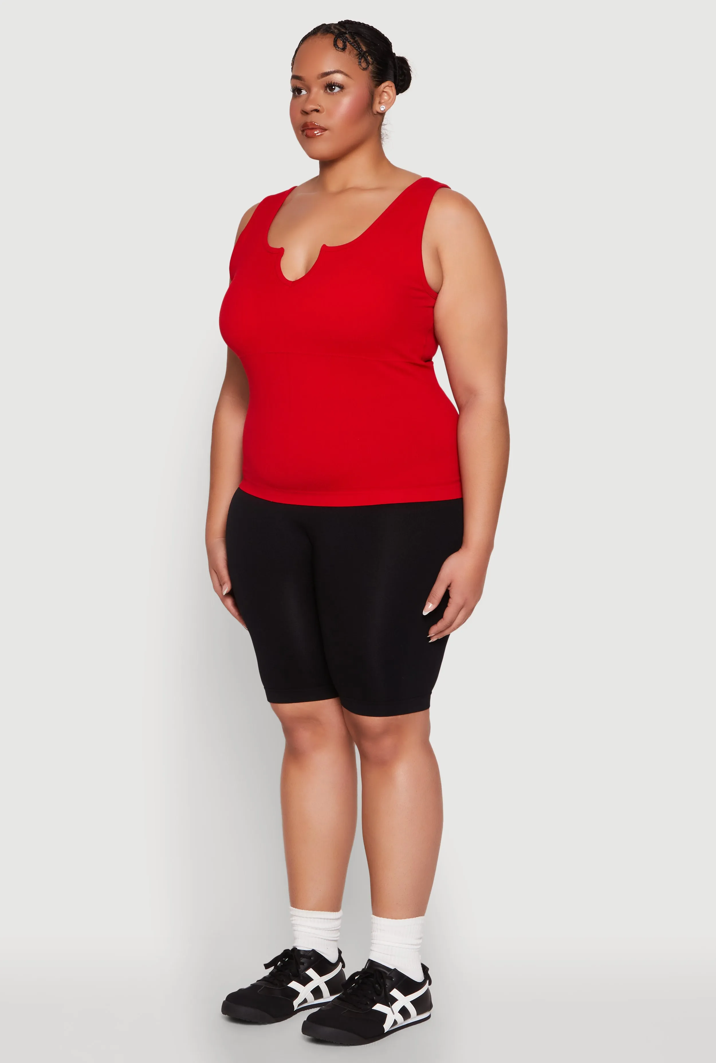 Plus Size Seamless Notch Neck Tank Top sold by Rainbow product image thumbnail 5