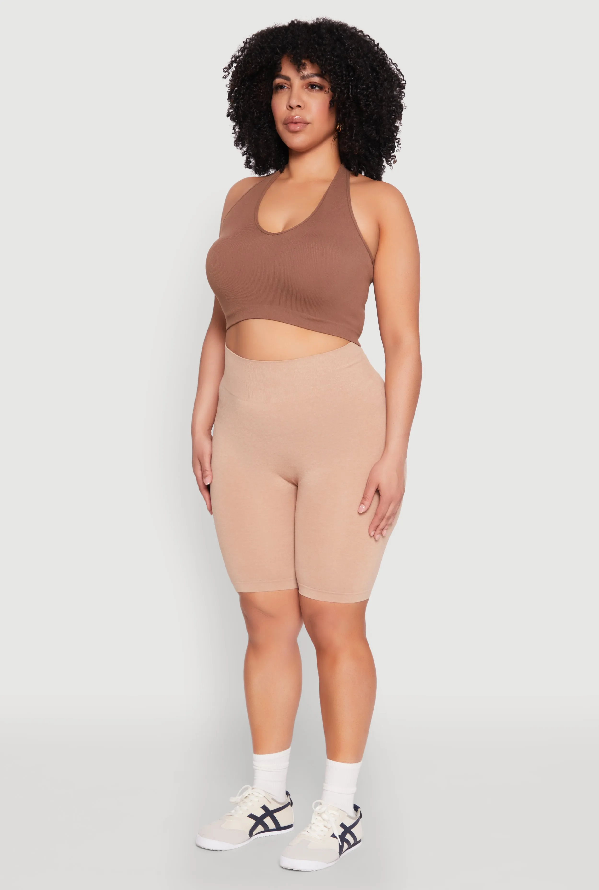 Plus Size Seamless High Waist Bike Shorts sold by Rainbow product image thumbnail 3