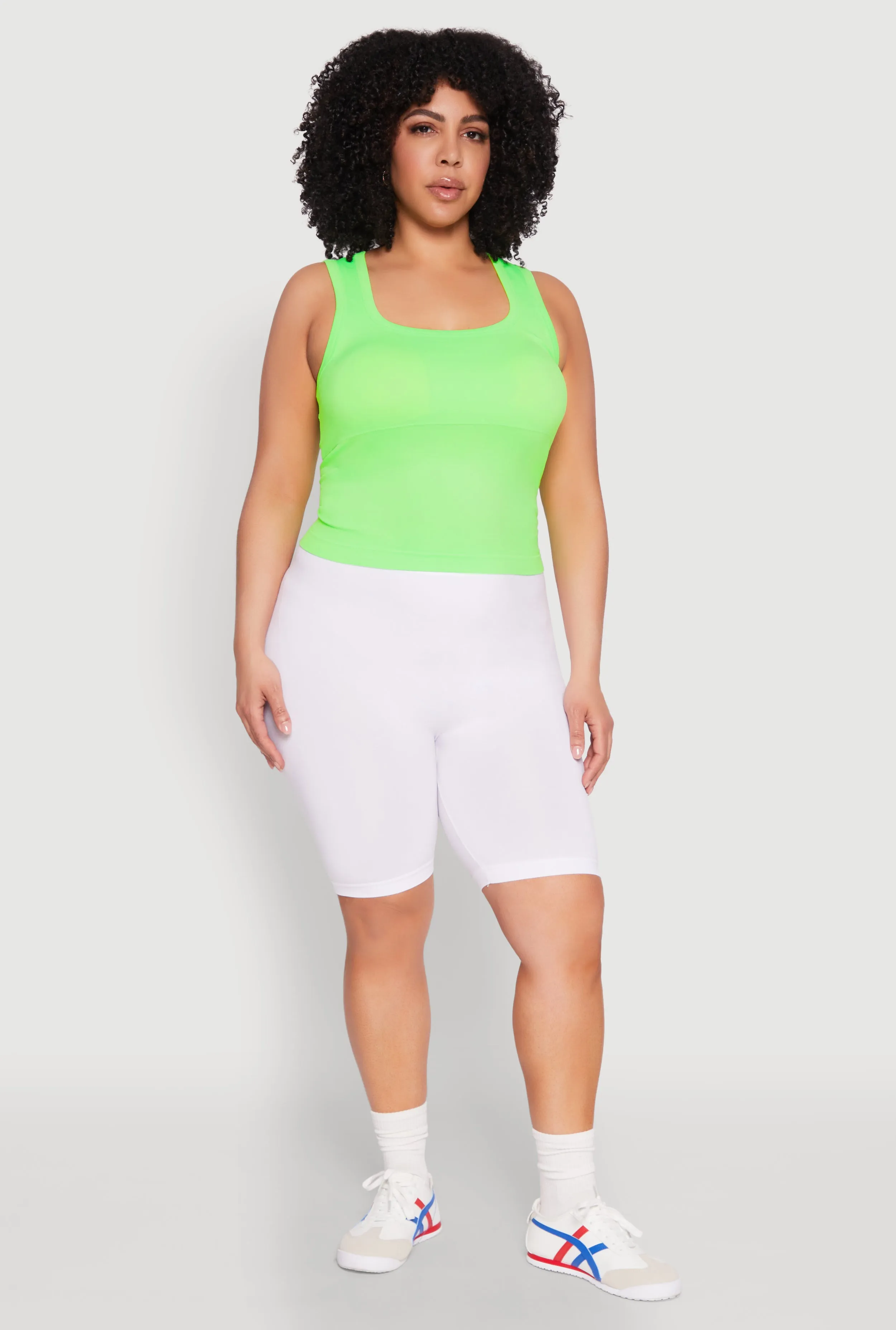 Plus Size Seamless Square Neck Tank Top sold by Rainbow