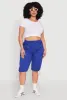 Plus Size Poplin Toggle Drawstring Cargo Capri Pants sold by Rainbow