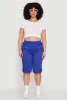 Plus Size Poplin Toggle Drawstring Cargo Capri Pants sold by Rainbow