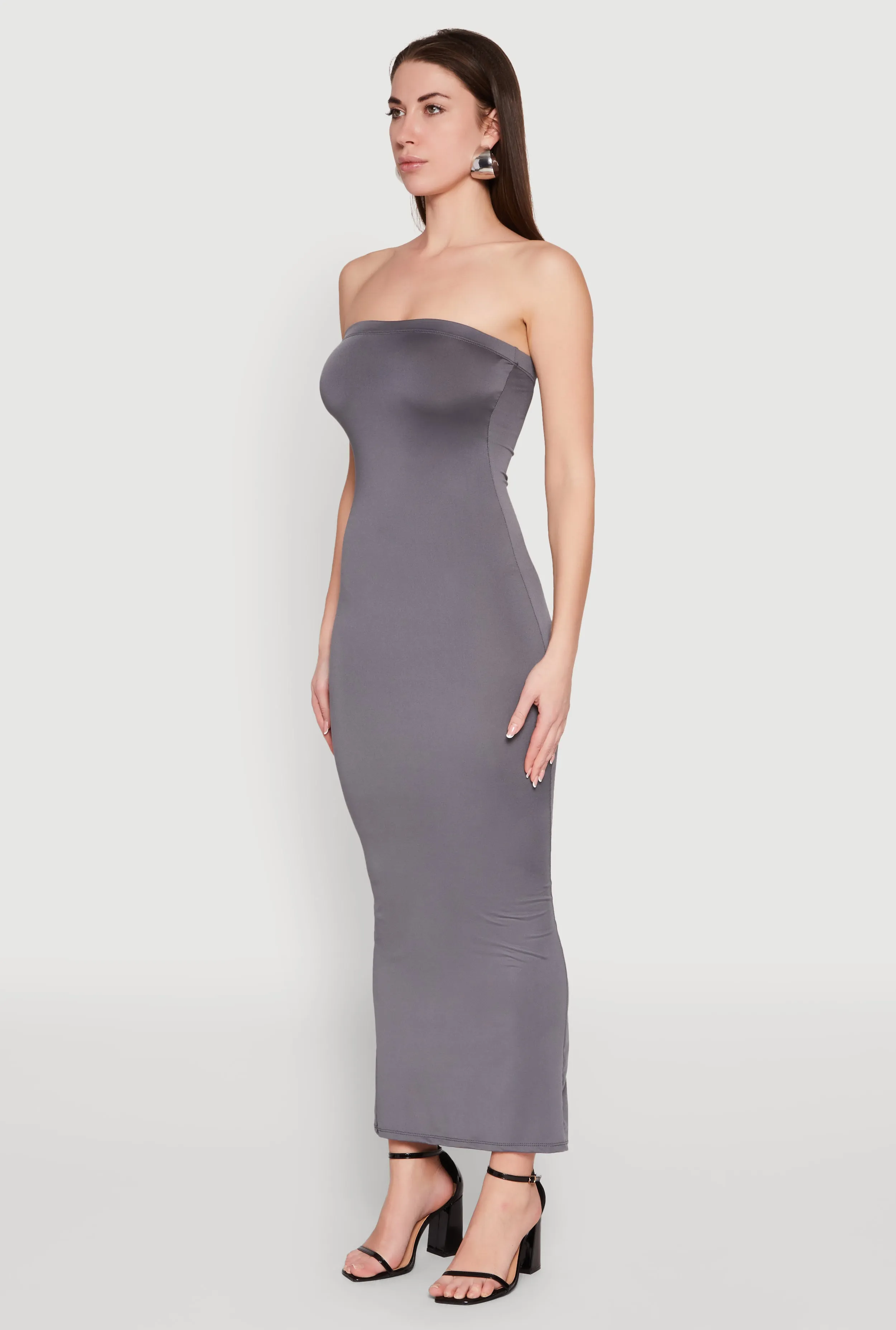 Slit Back Maxi Tube Dress sold by Rainbow product image thumbnail 3