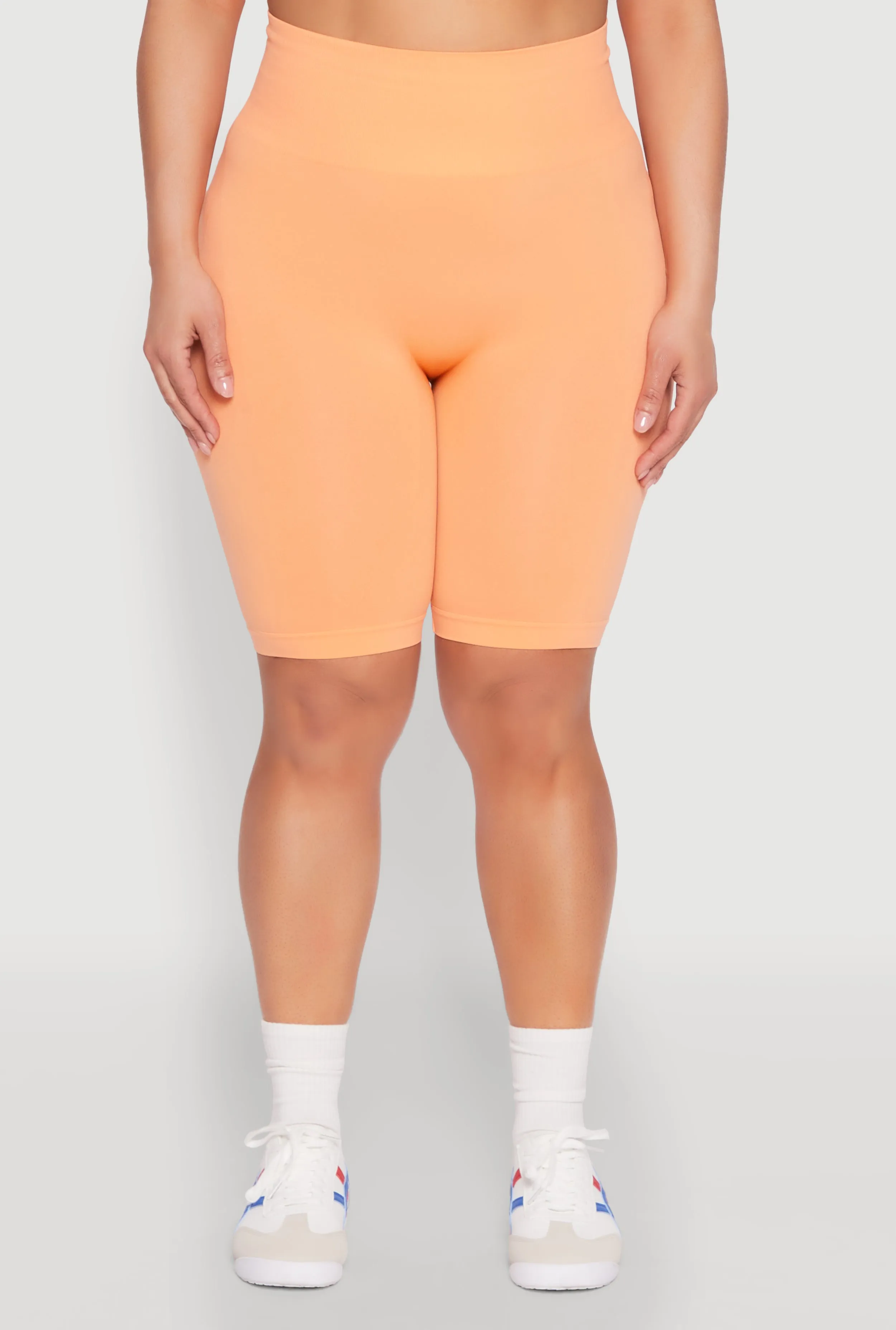 Plus Size Seamless High Waisted Bike Shorts sold by Rainbow product image thumbnail 5