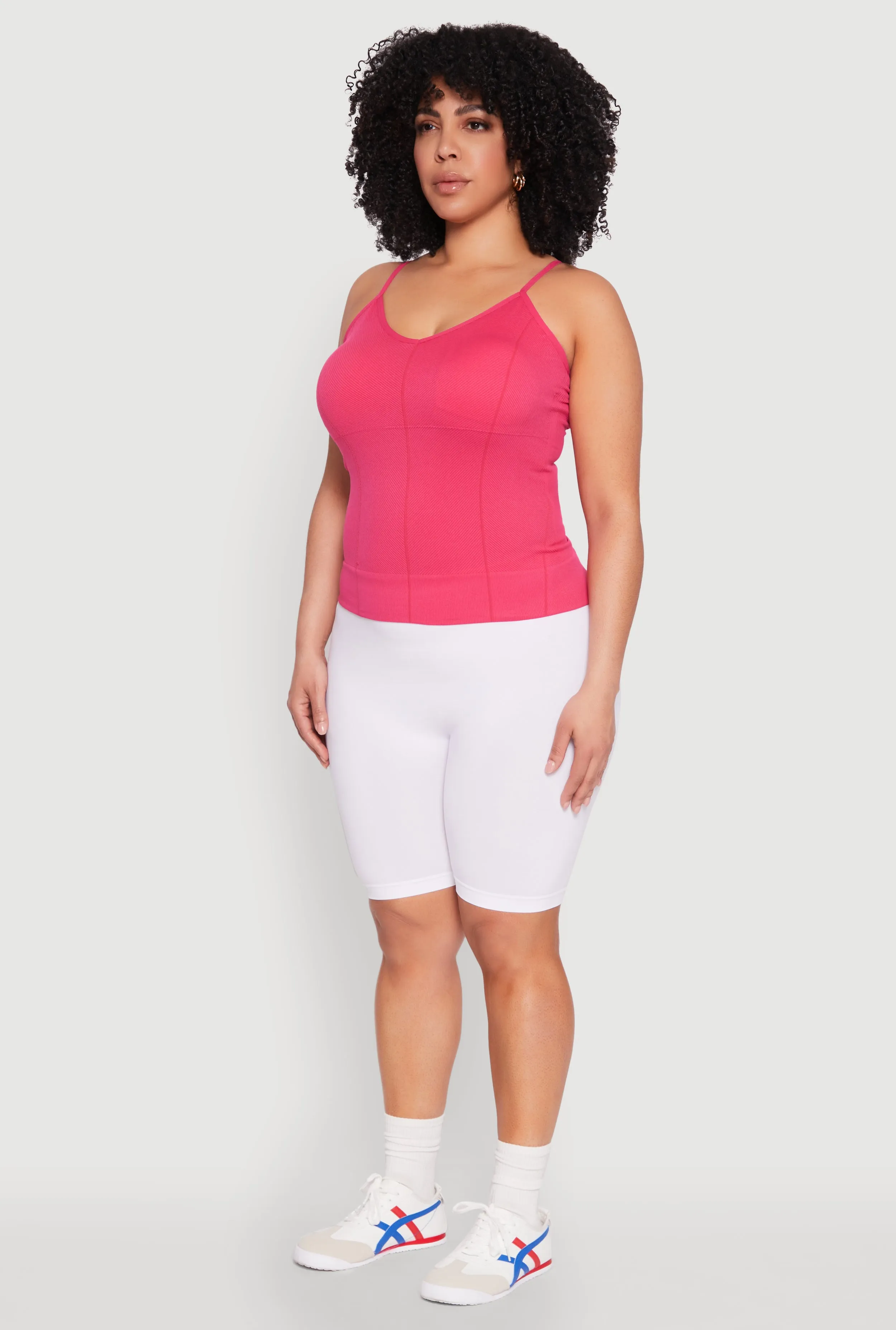 Plus Size Seamless Ribbed V Neck Cami sold by Rainbow product image thumbnail 5