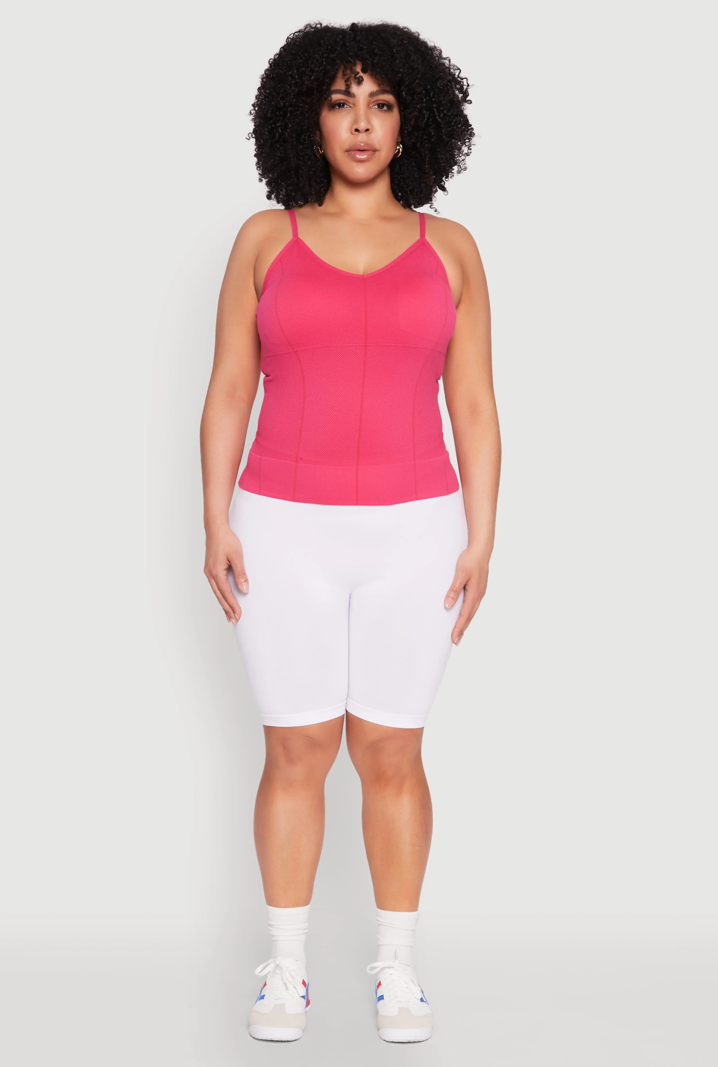 Plus Size Seamless Ribbed V Neck Cami sold by Rainbow product image thumbnail 3