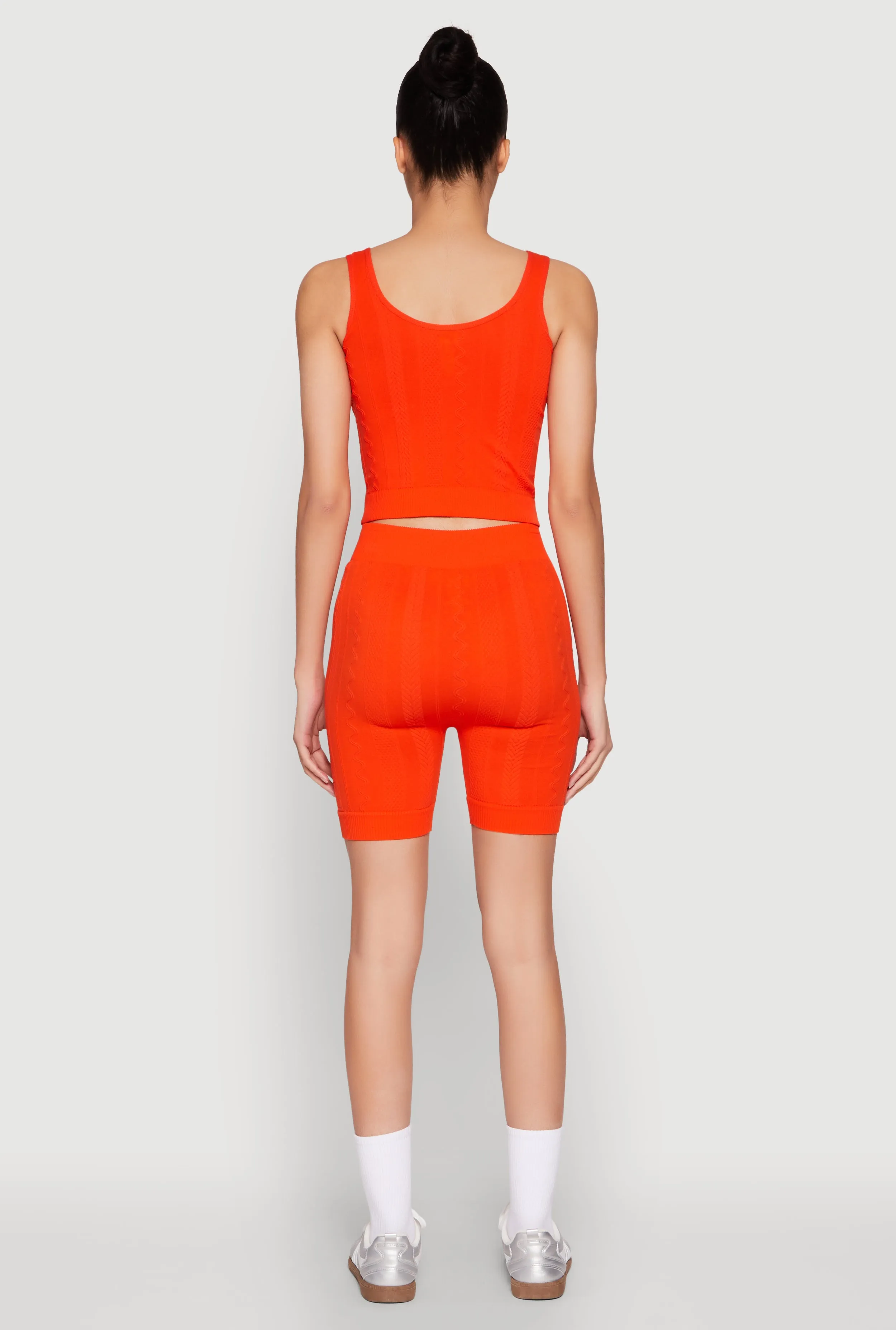 Seamless Textured Knit Tank Top and Biker Shorts sold by Rainbow product image thumbnail 5