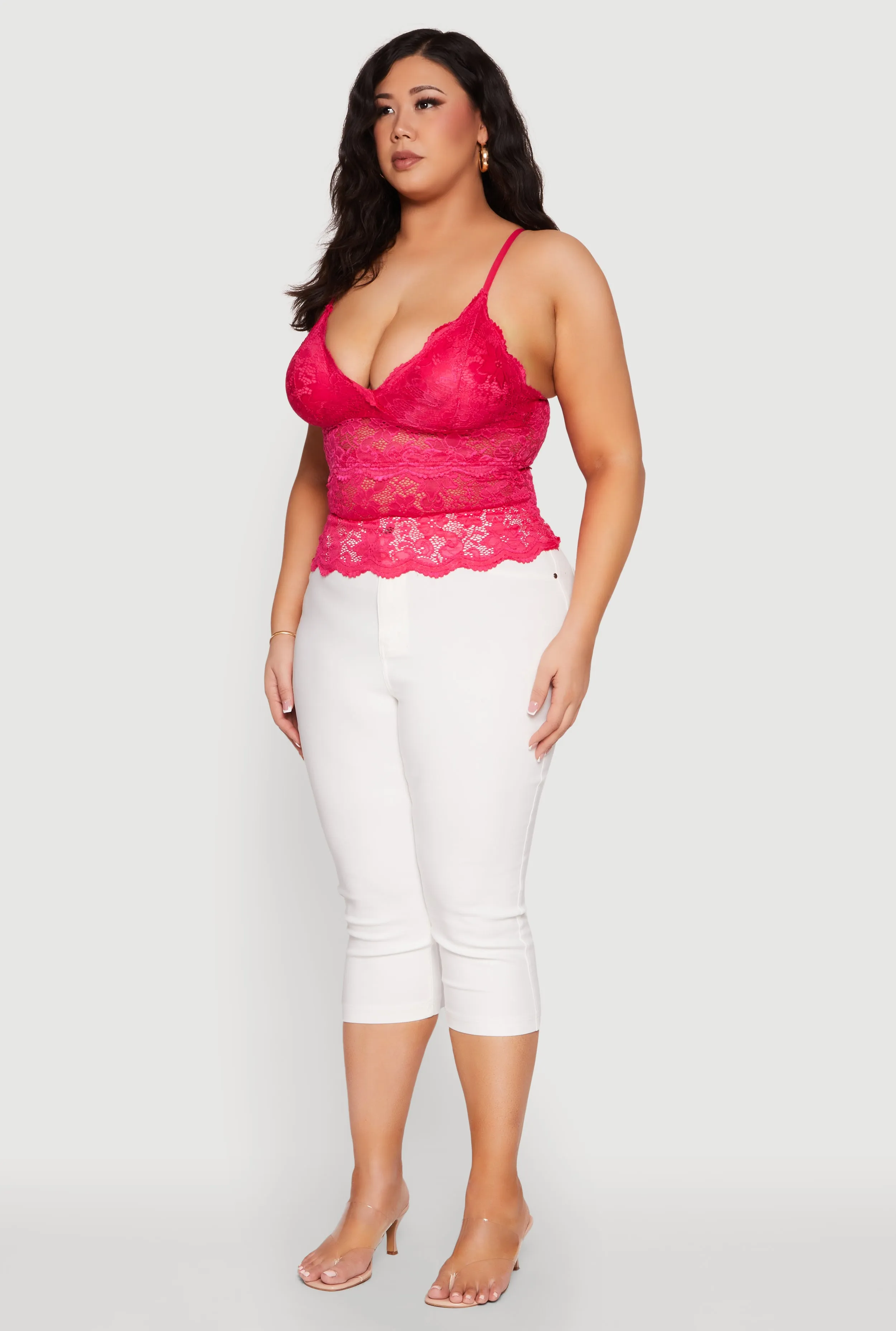 Plus Size Floral Lace Cami sold by Rainbow product image thumbnail 5