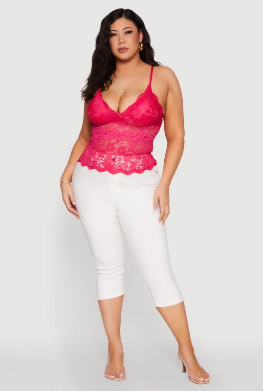 Plus Size Floral Lace Cami sold by Rainbow