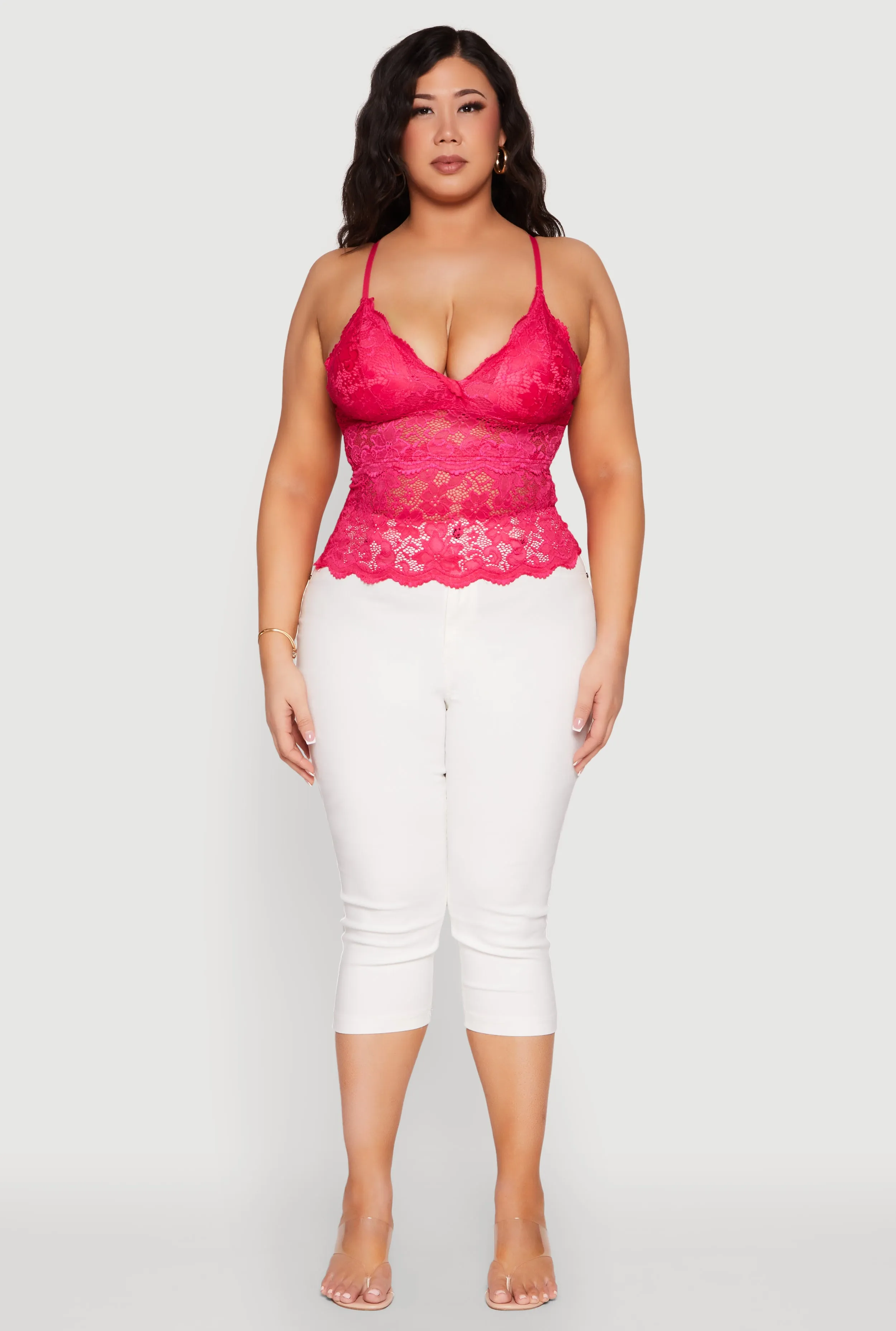 Plus Size Floral Lace Cami sold by Rainbow product image thumbnail 3