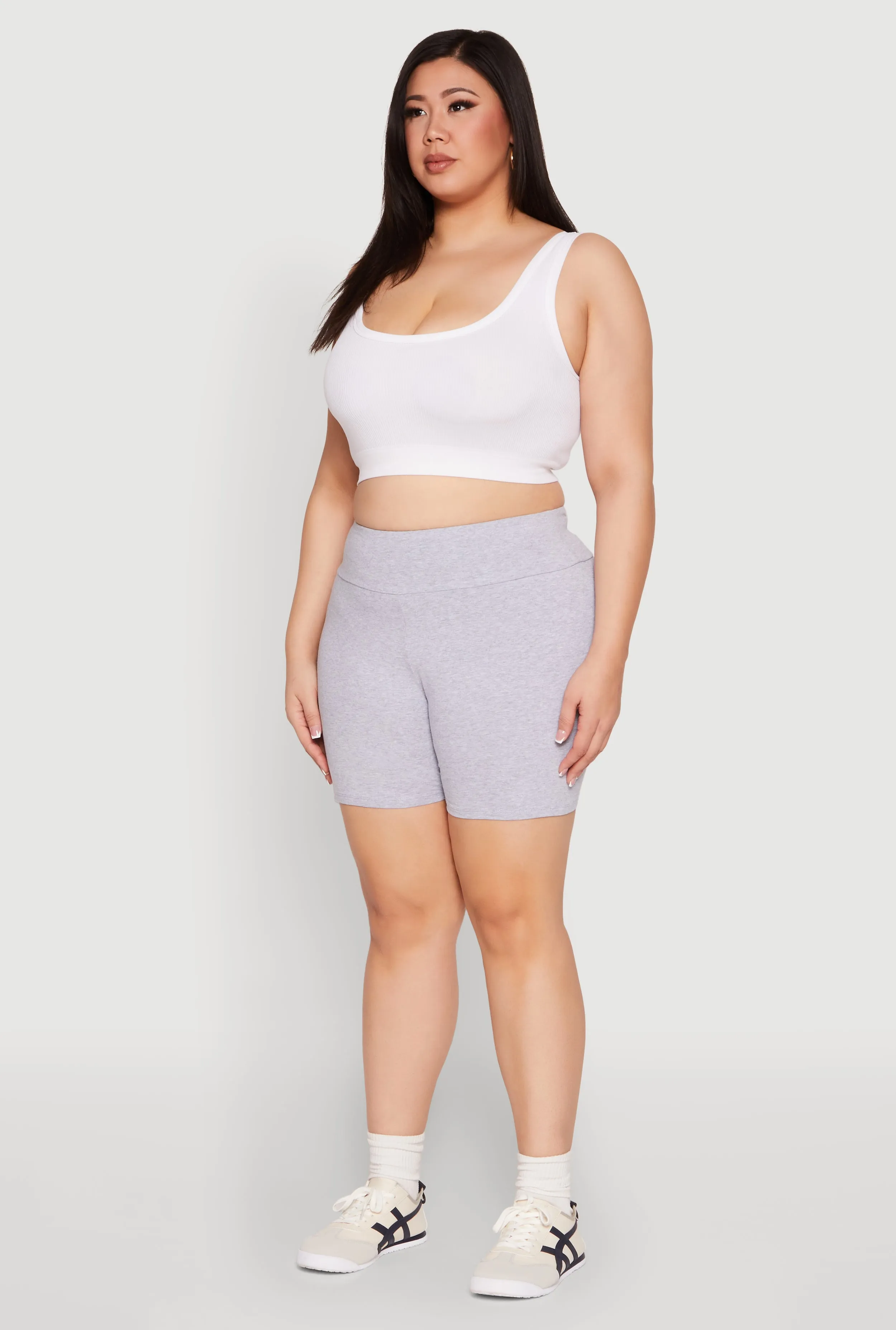 Plus Size Seamless High Waisted Biker Shorts sold by Rainbow product image thumbnail 3