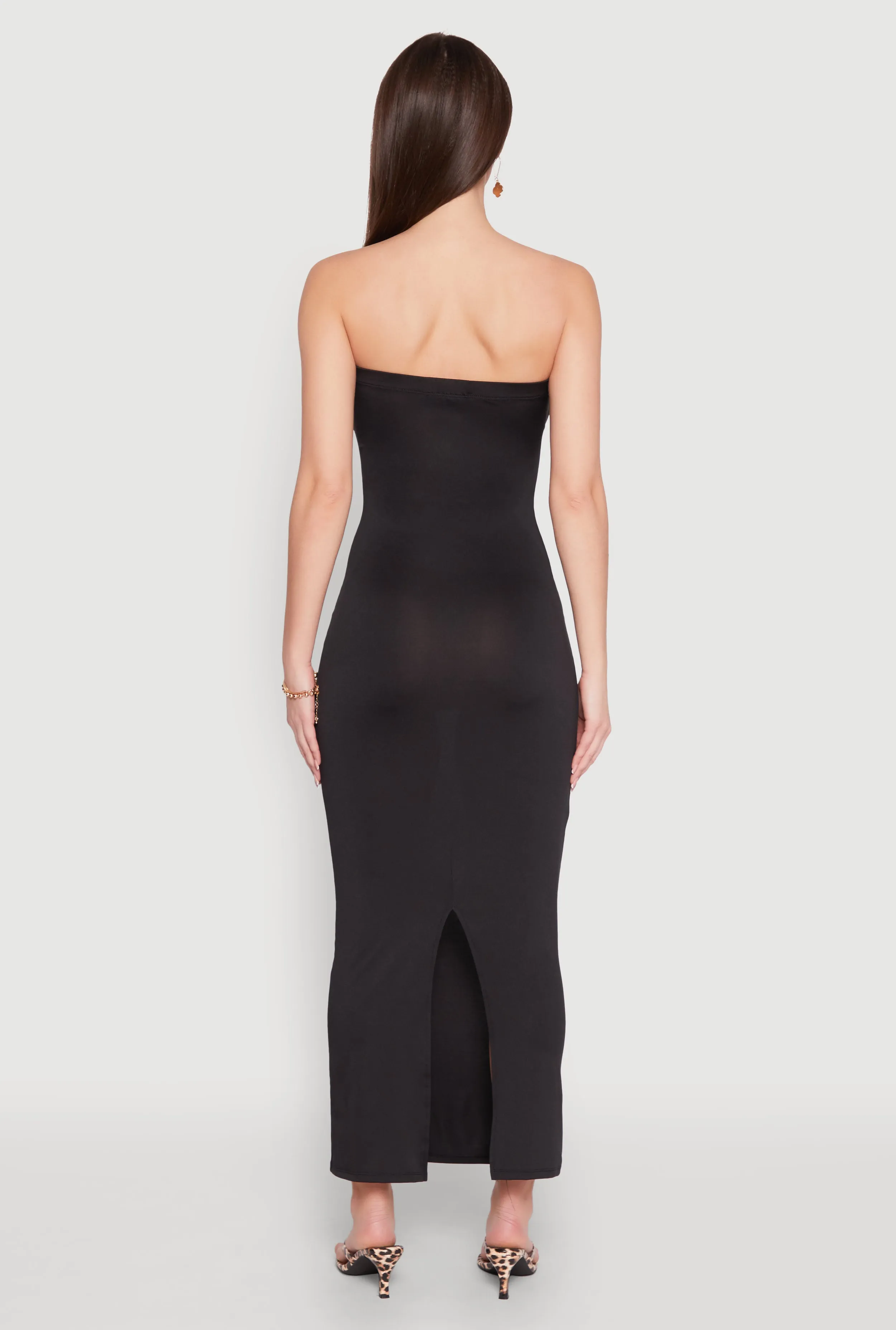 Slit Back Maxi Tube Dress sold by Rainbow product image thumbnail 5