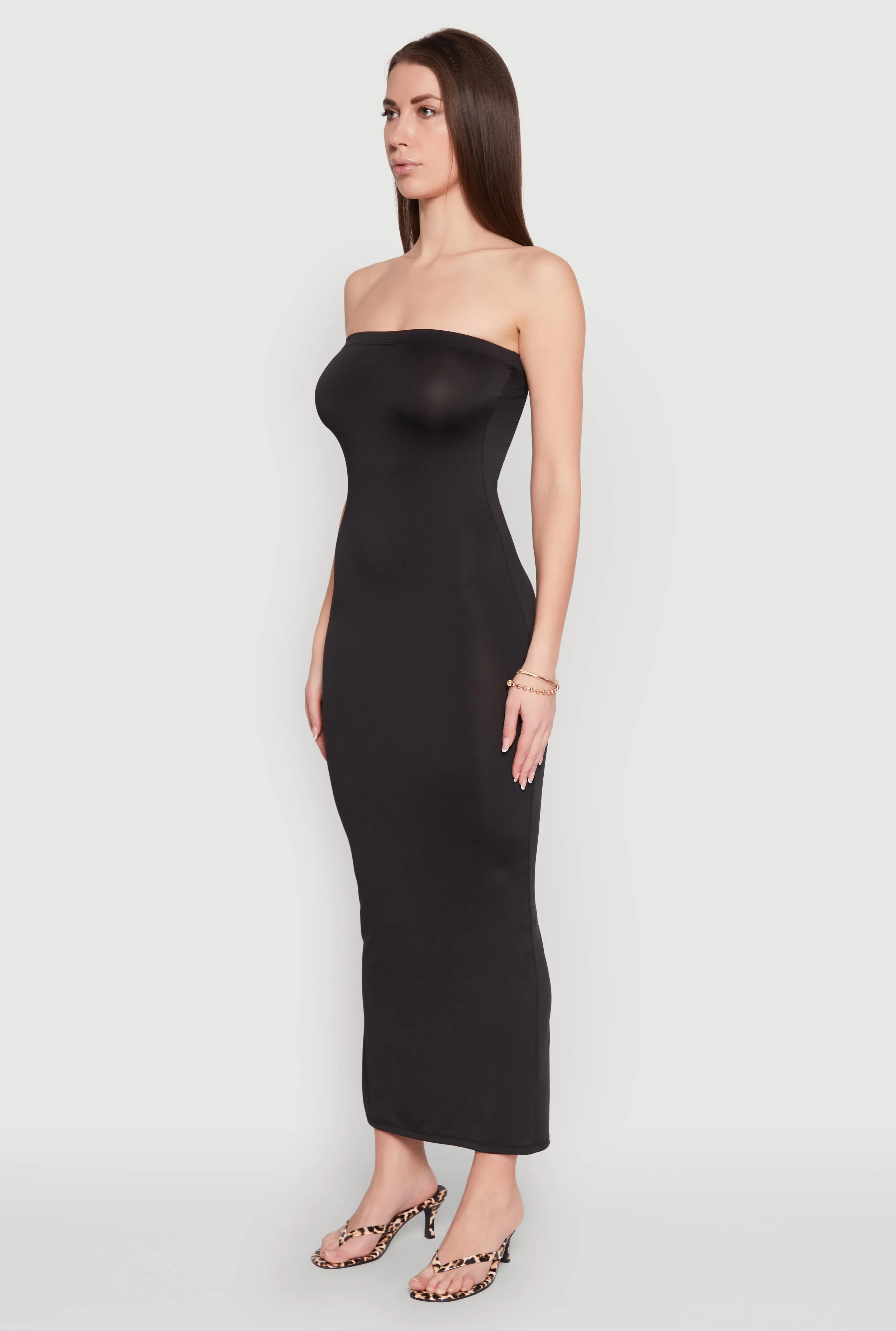 Slit Back Maxi Tube Dress sold by Rainbow product image thumbnail 3