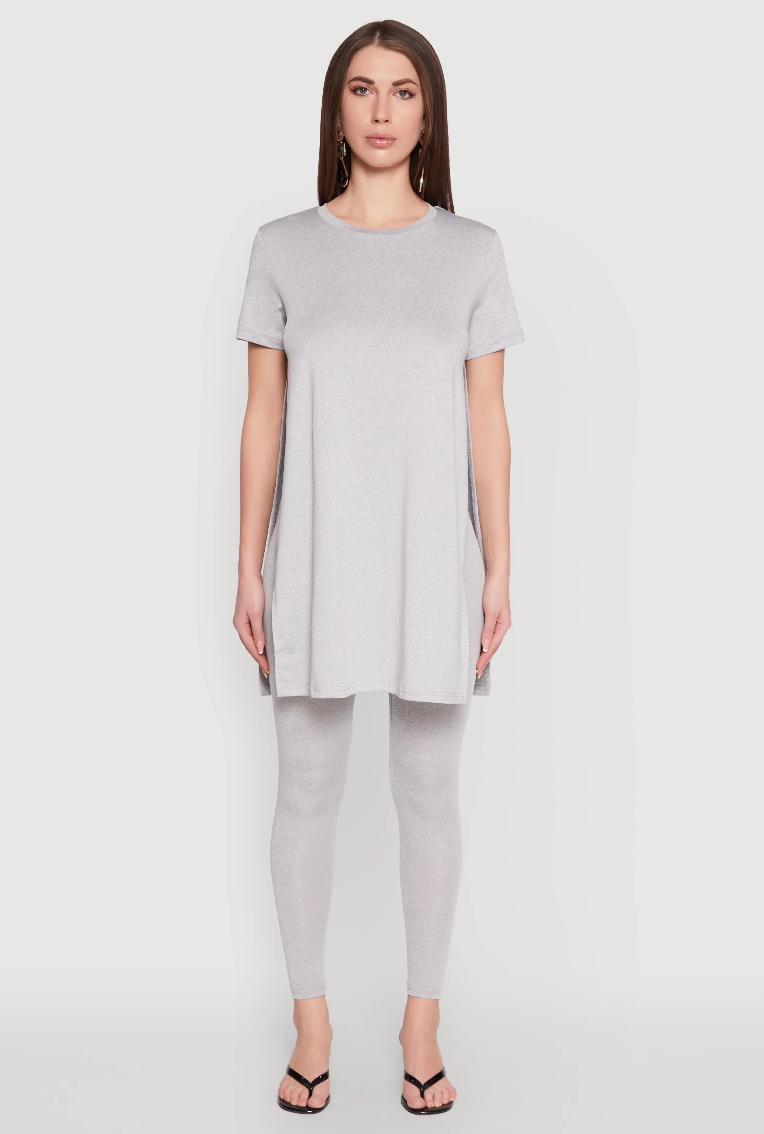 Daisy Side Slit Crew Neck Tunic Top sold by Rainbow product image thumbnail 2