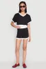 Contrast Trim Varsity Striped Shorts sold by Rainbow