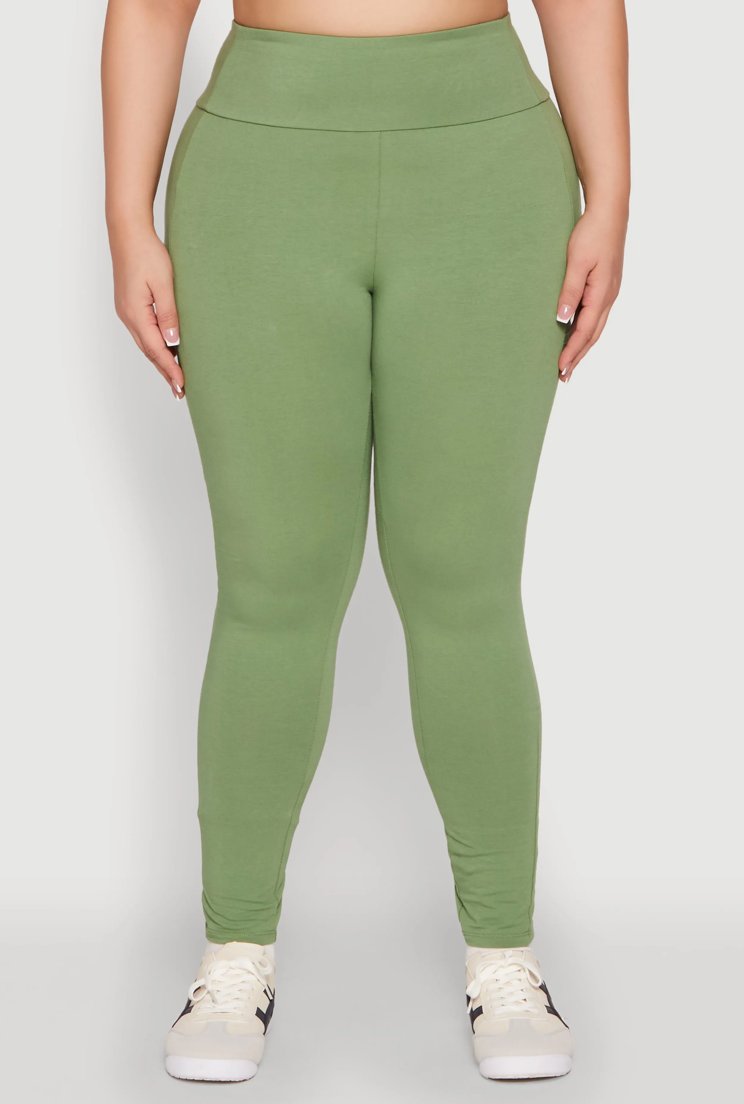 Plus Size Side Pocket High Waisted Leggings sold by Rainbow product image thumbnail 5