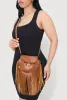 Decorative Stitch Flap Fringe Crossbody Bag sold by Rainbow