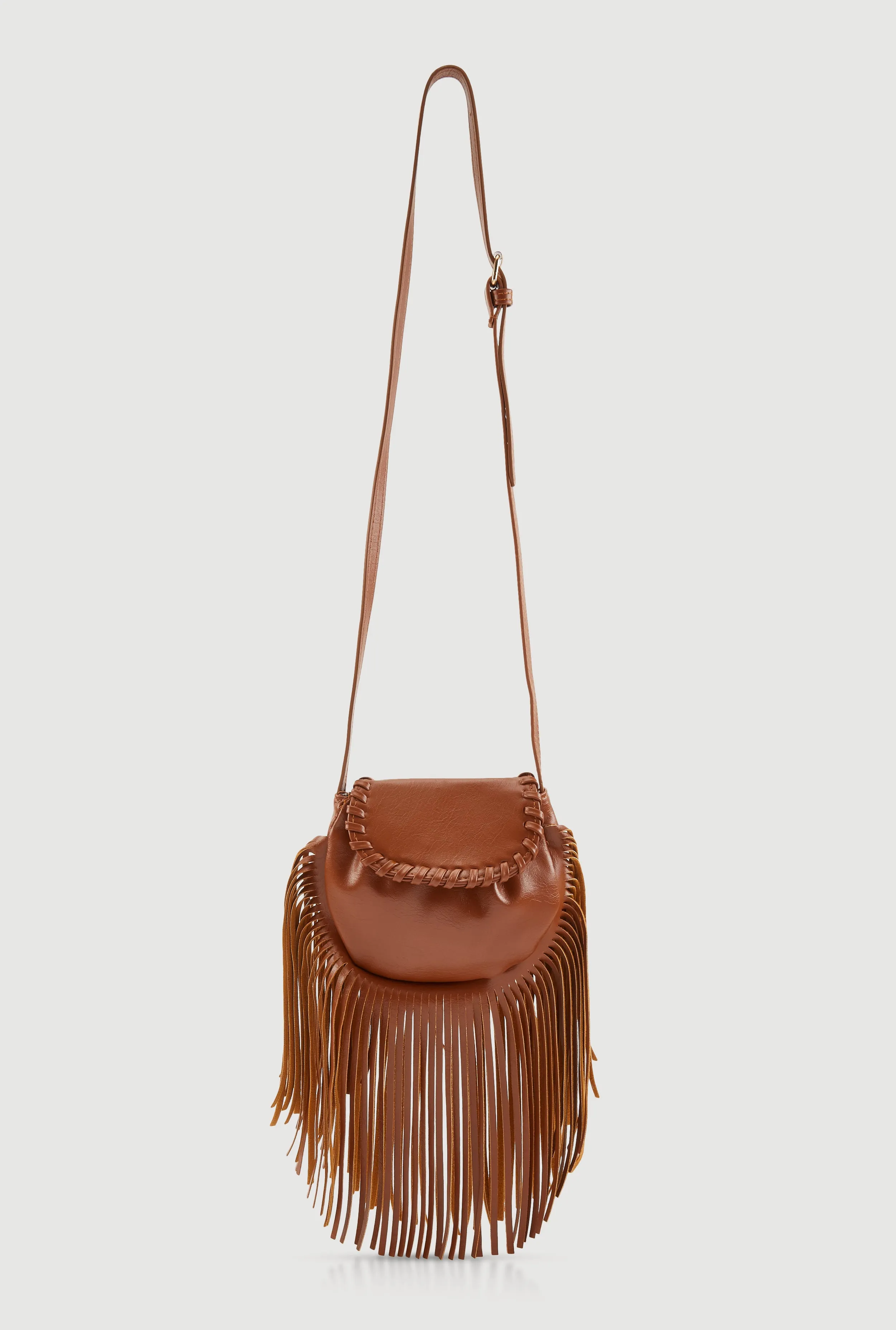 Decorative Stitch Flap Fringe Crossbody Bag sold by Rainbow