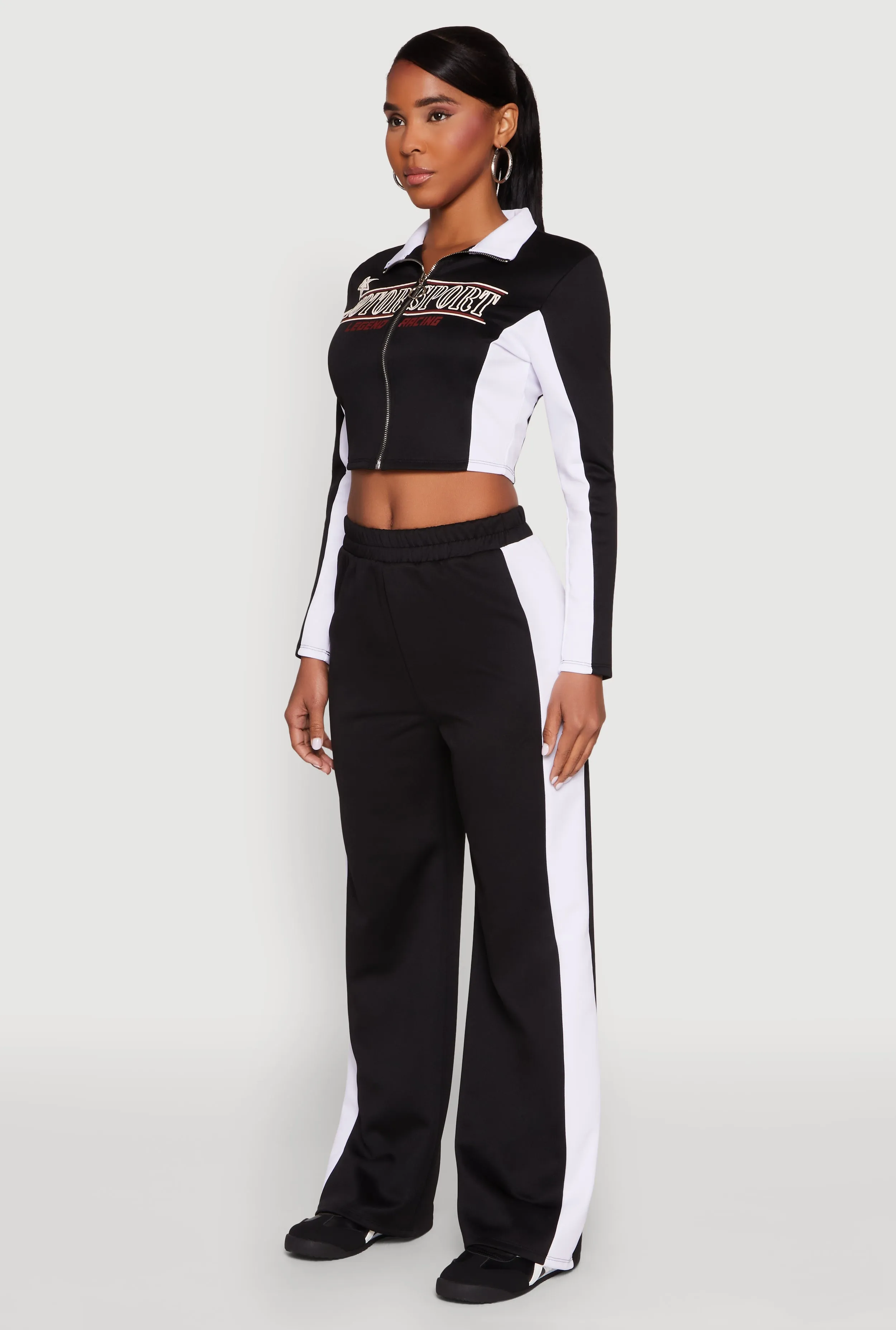 Motorsport Legend Racing Zip Front Crop Top sold by Rainbow product image thumbnail 5