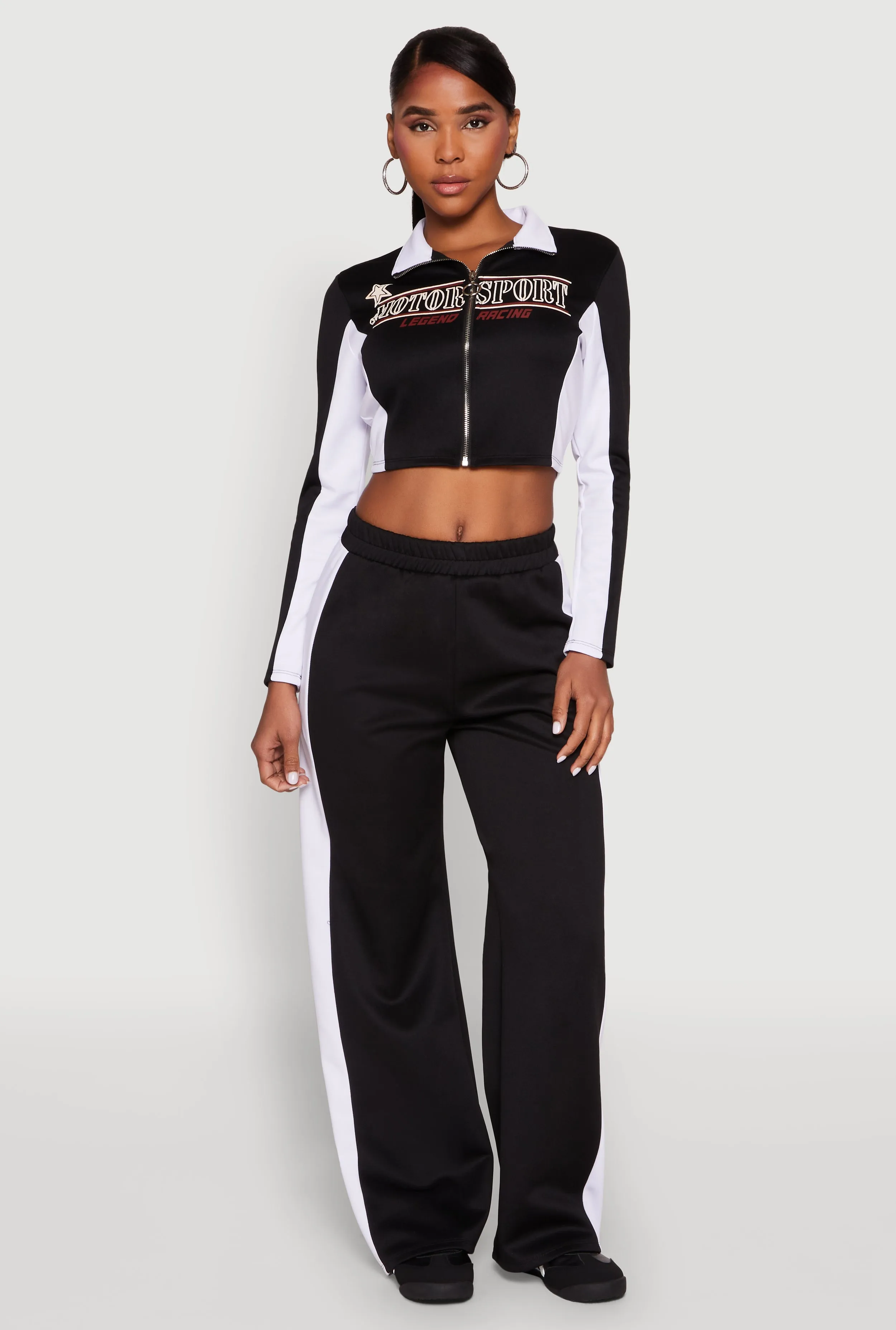 Motorsport Legend Racing Zip Front Crop Top sold by Rainbow product image thumbnail 2