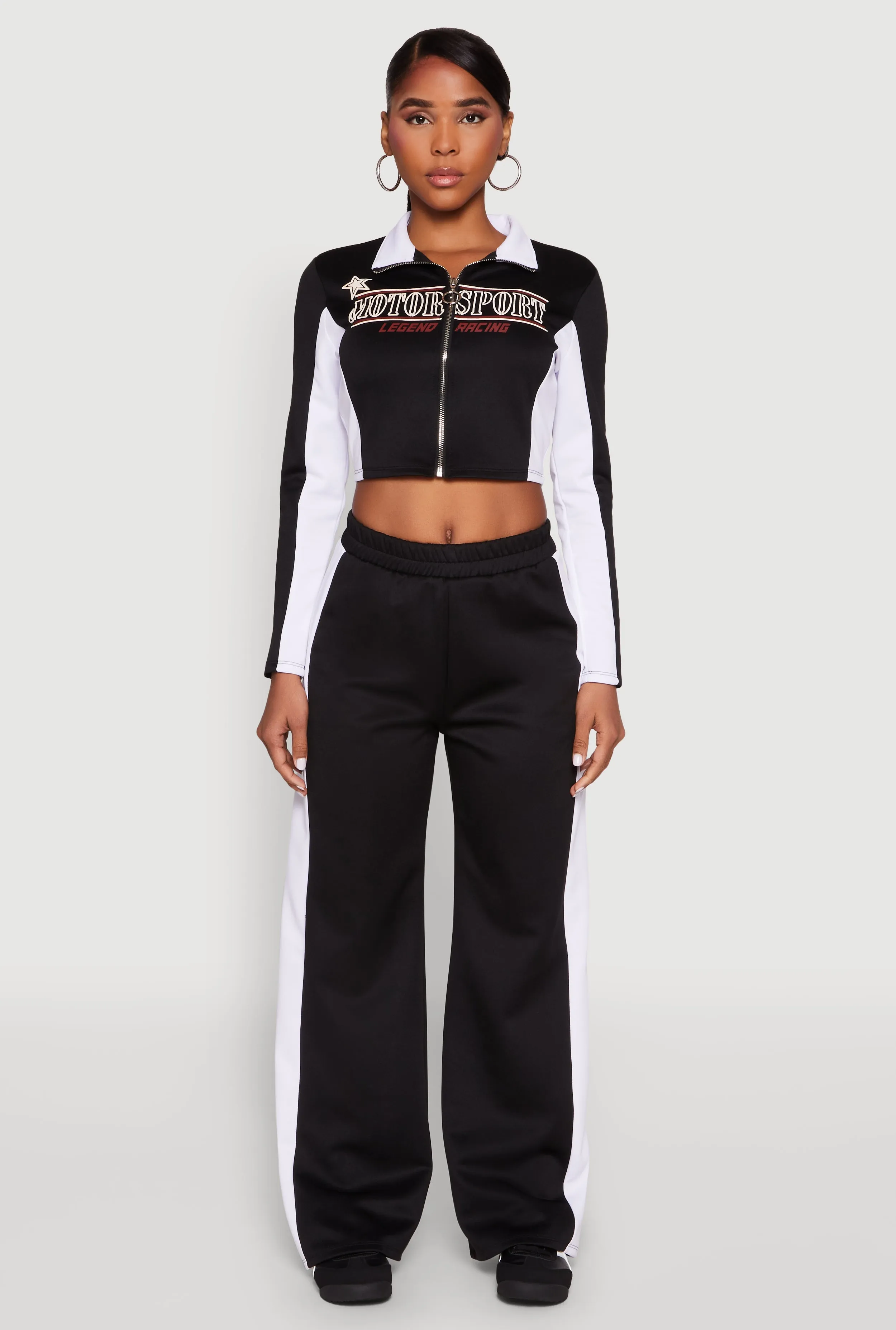 Motorsport Legend Racing Zip Front Crop Top sold by Rainbow product image thumbnail 3
