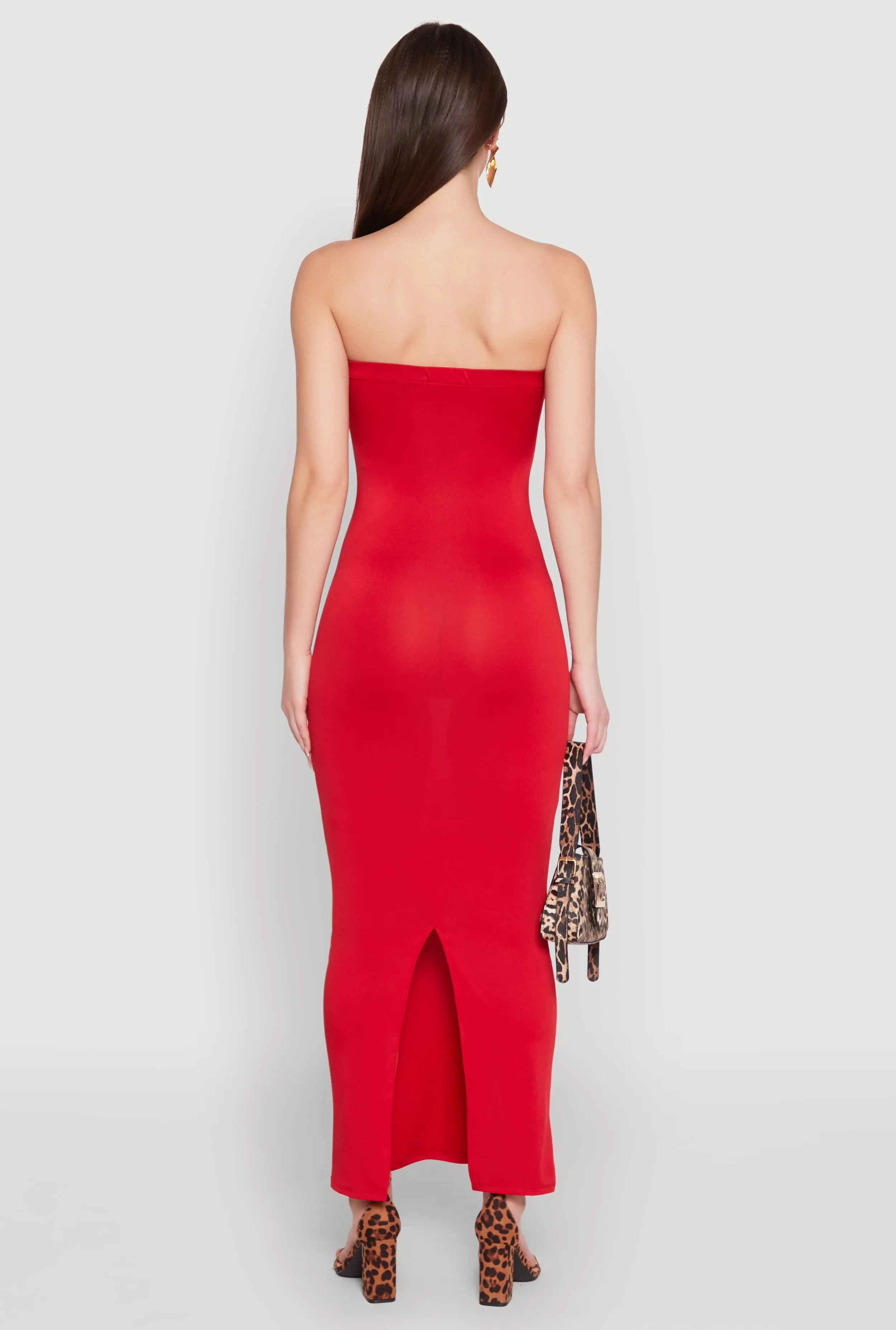 Slit Back Maxi Tube Dress sold by Rainbow product image thumbnail 5